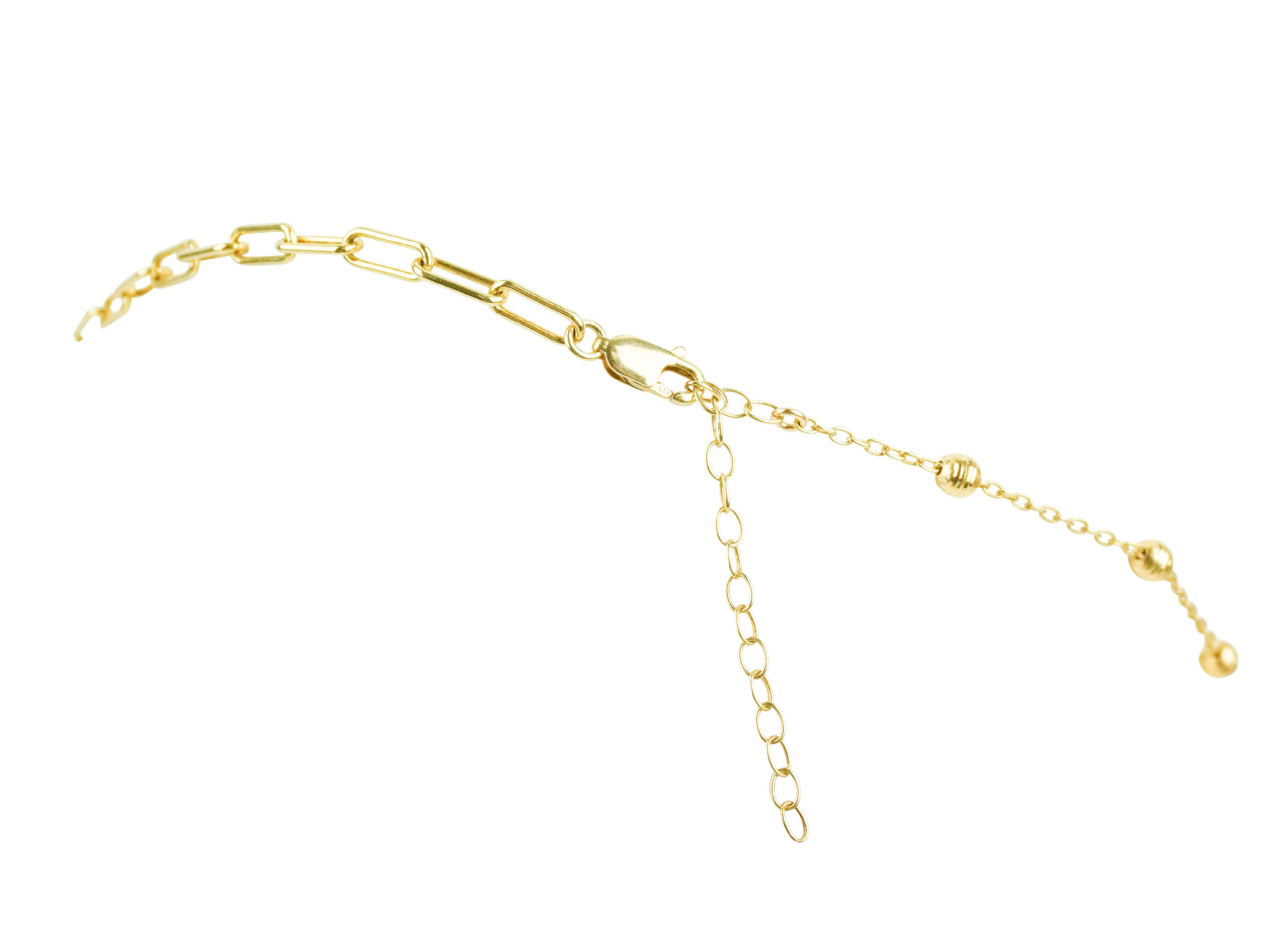 Ela Rae Yaeli Half and Half Necklace in Gold