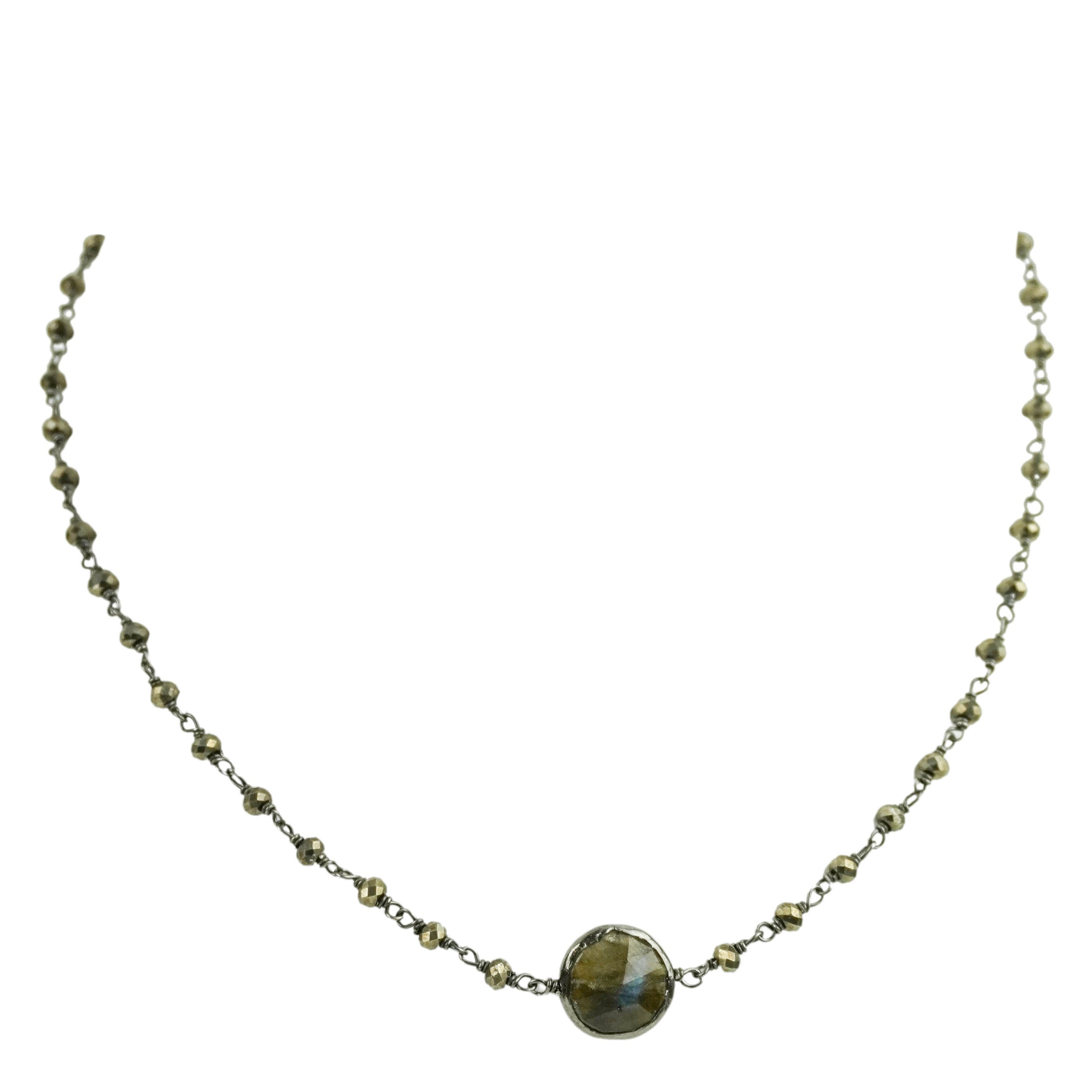 Ela Rae Libi Necklace in Labradorite and Pyrite 3 Ela Rae Libi Necklace in Labradorite and Pyrite