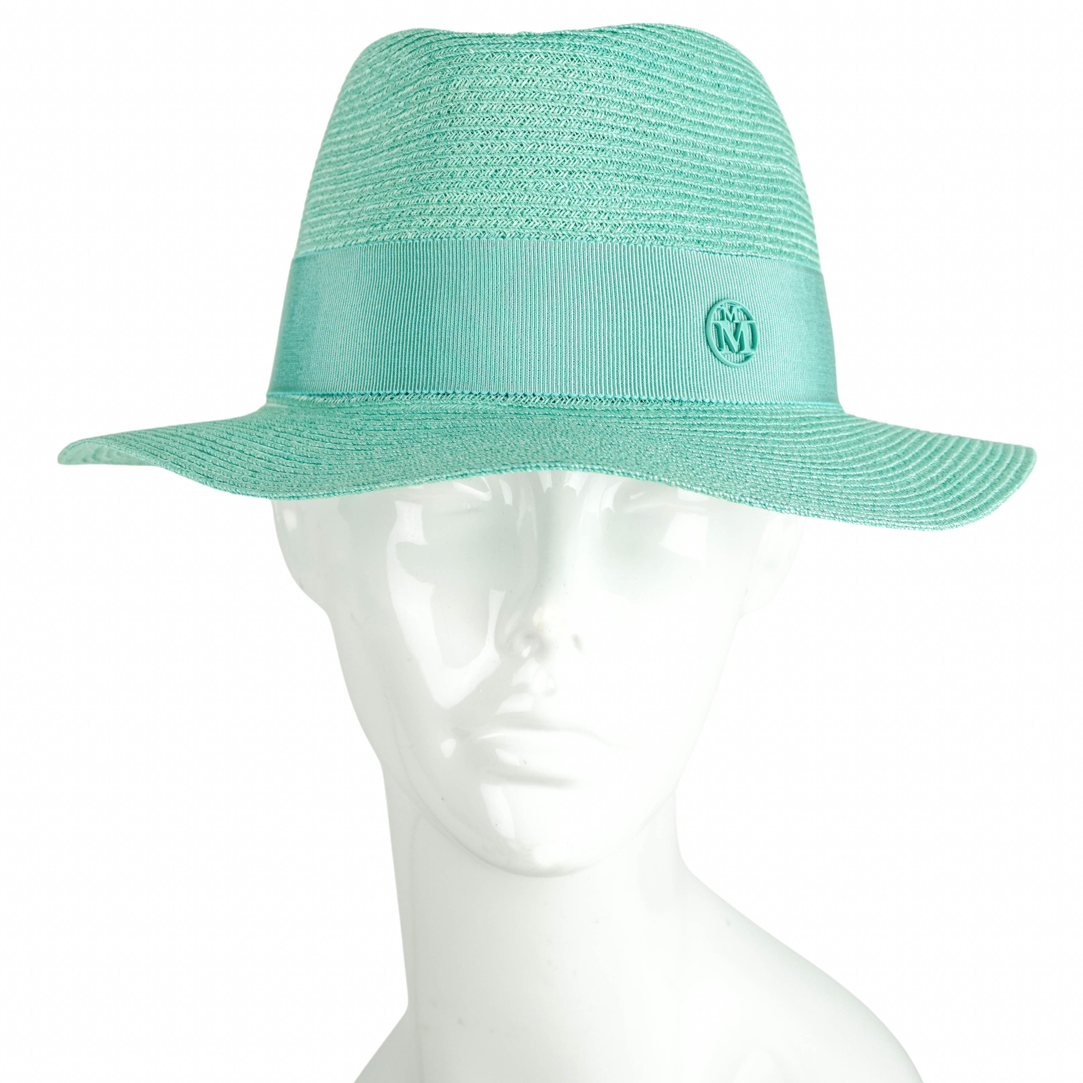 Maison Michel Andre Hat in Aqua 1 Maison Michel Andre Hat in Aqua
