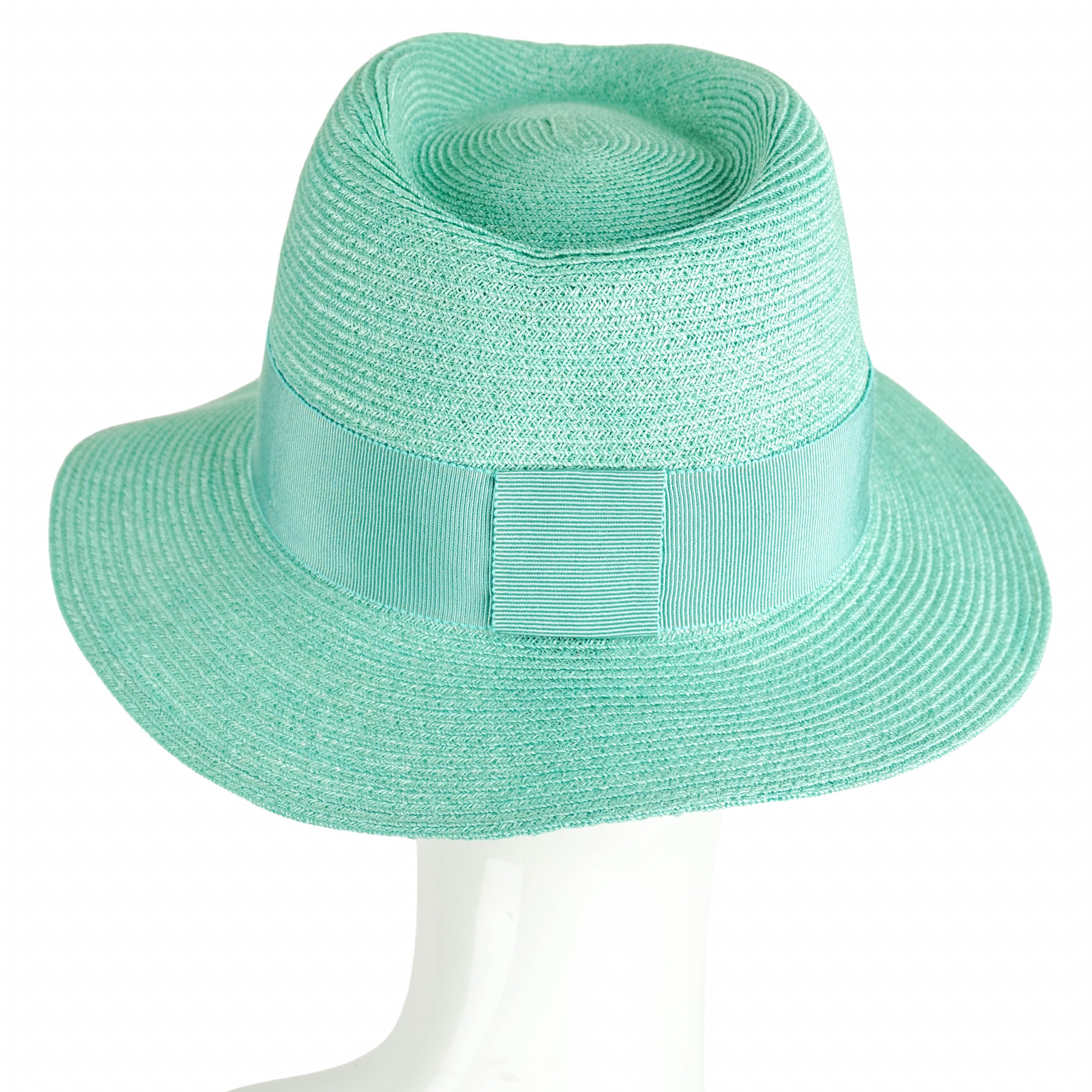 Maison Michel Andre Hat in Aqua 2 Maison Michel Andre Hat in Aqua