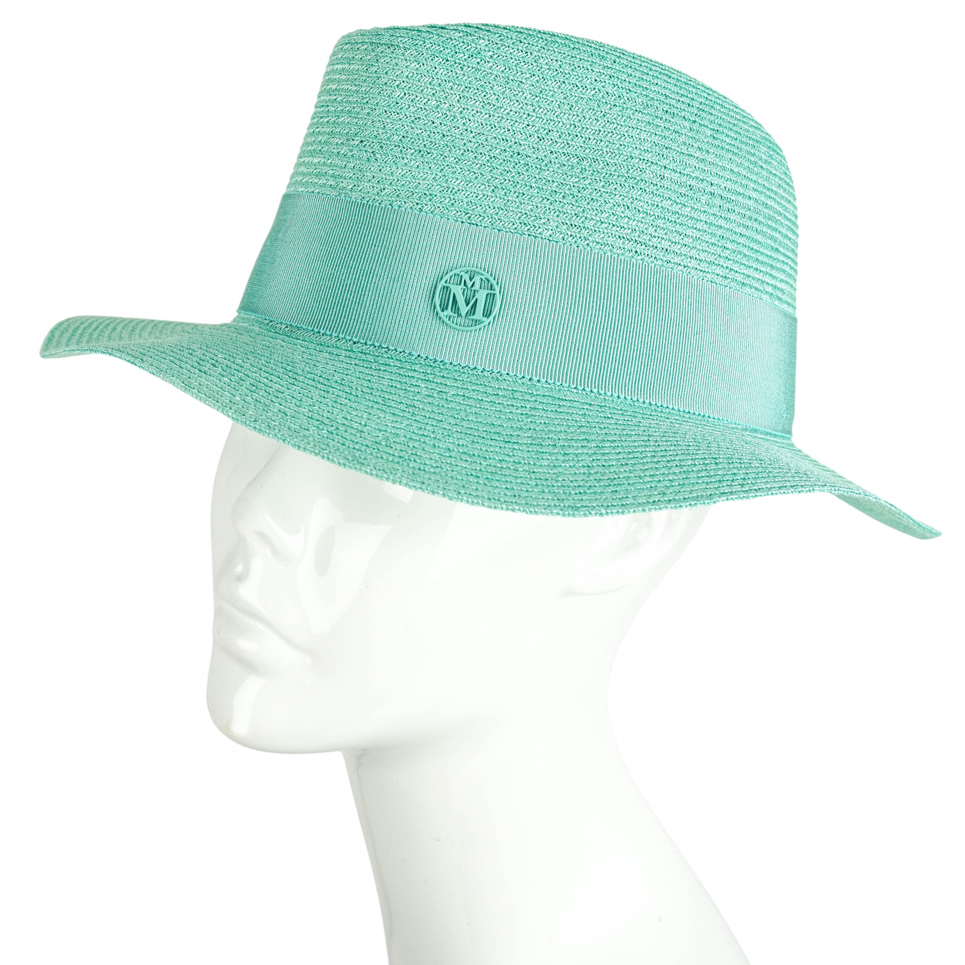 Maison Michel Andre Hat in Aqua 5 Maison Michel Andre Hat in Aqua