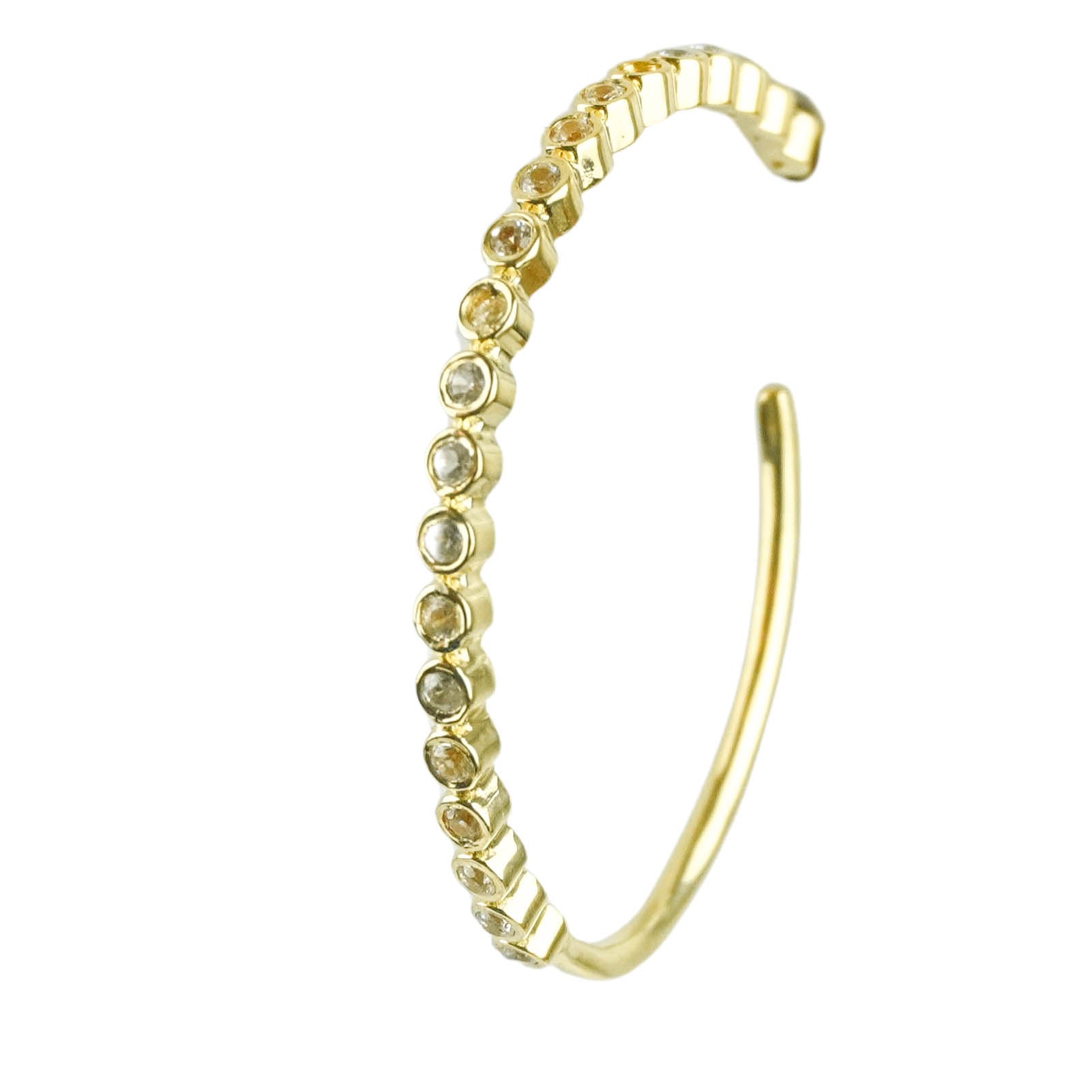 Ela Rae Small Bezel Hoop Earrings 3 Ela Rae Small Bezel Hoop Earrings
