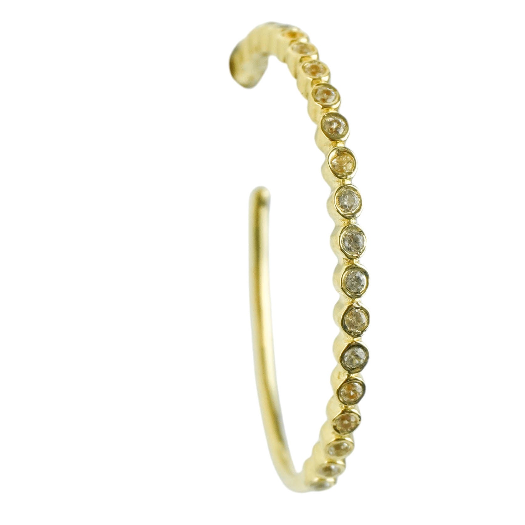 Ela Rae Small Bezel Hoop Earrings 4 Ela Rae Small Bezel Hoop Earrings