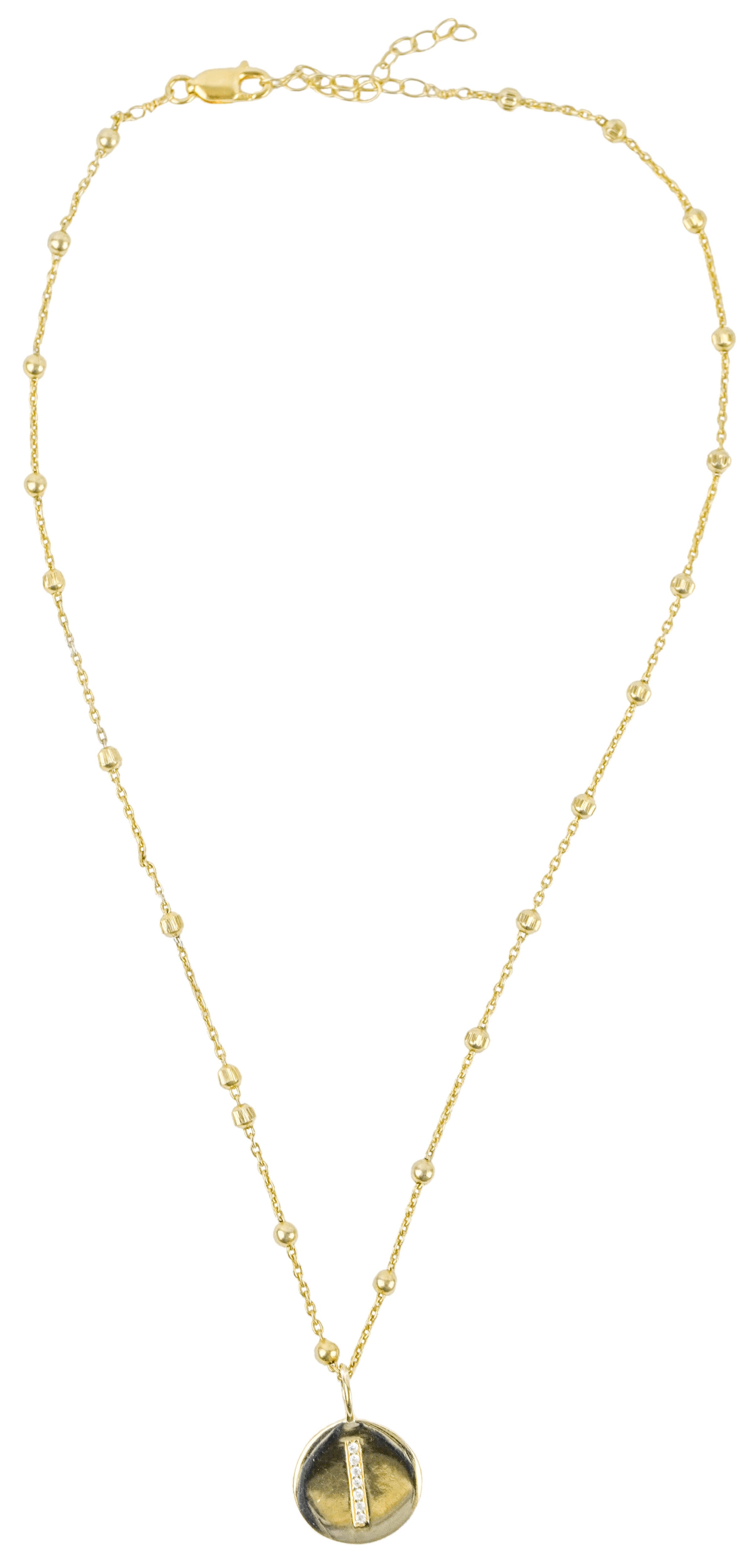 Ela Rae Lara Disc with Line Necklace 2 Ela Rae Lara Disc with Line Necklace