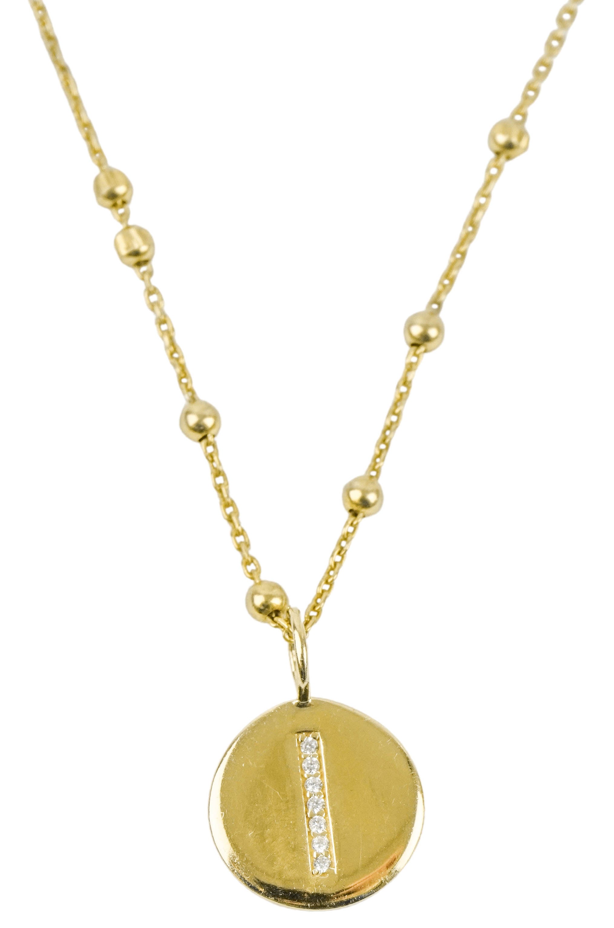 Ela Rae Lara Disc with Line Necklace 3 Ela Rae Lara Disc with Line Necklace