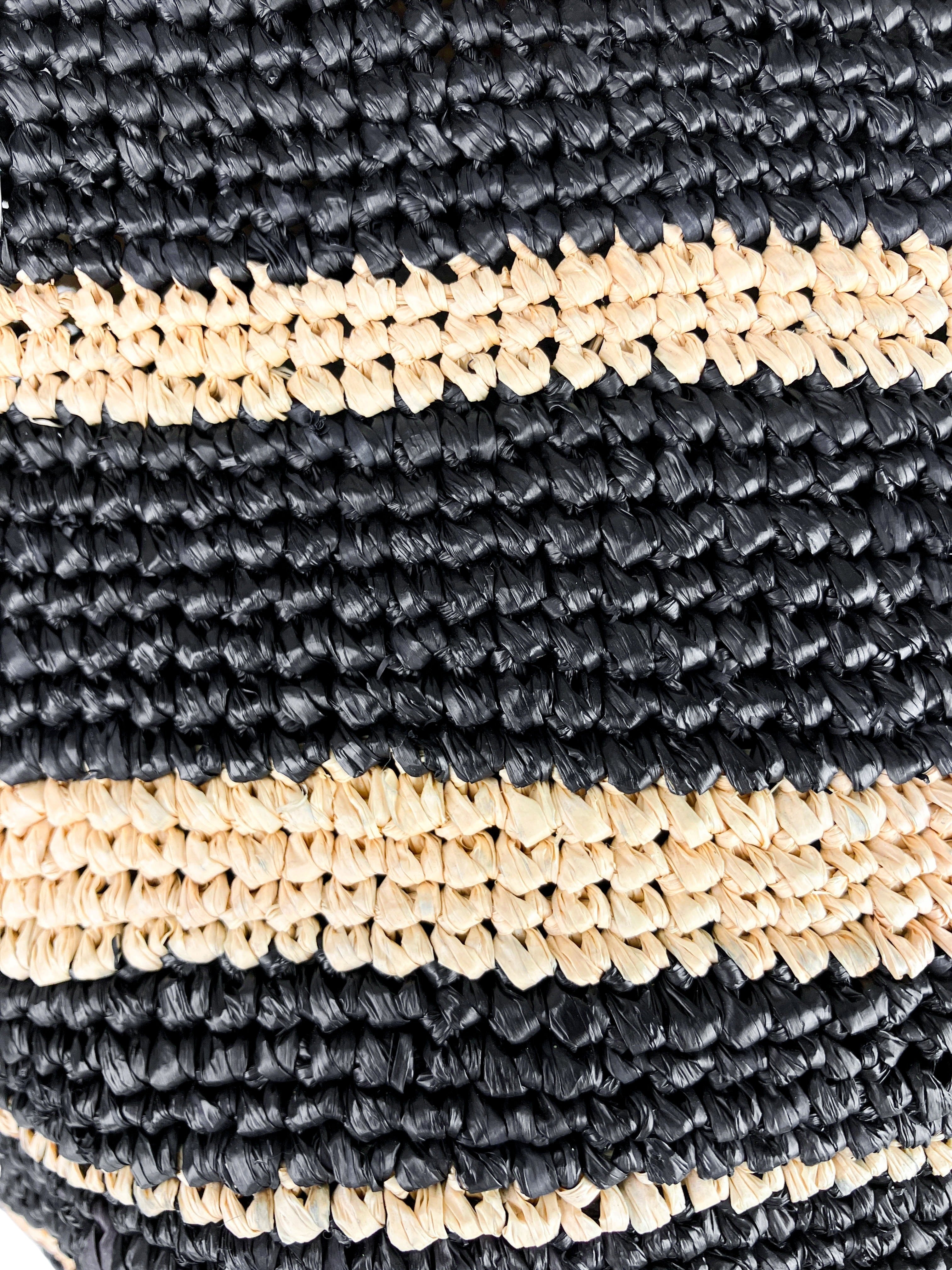 Alex Rivière x Manebi Bahia Striped Tote Bag in Natural and Black 4 Alex Rivière x Manebi Bahia Striped Tote Bag in Natural and Black