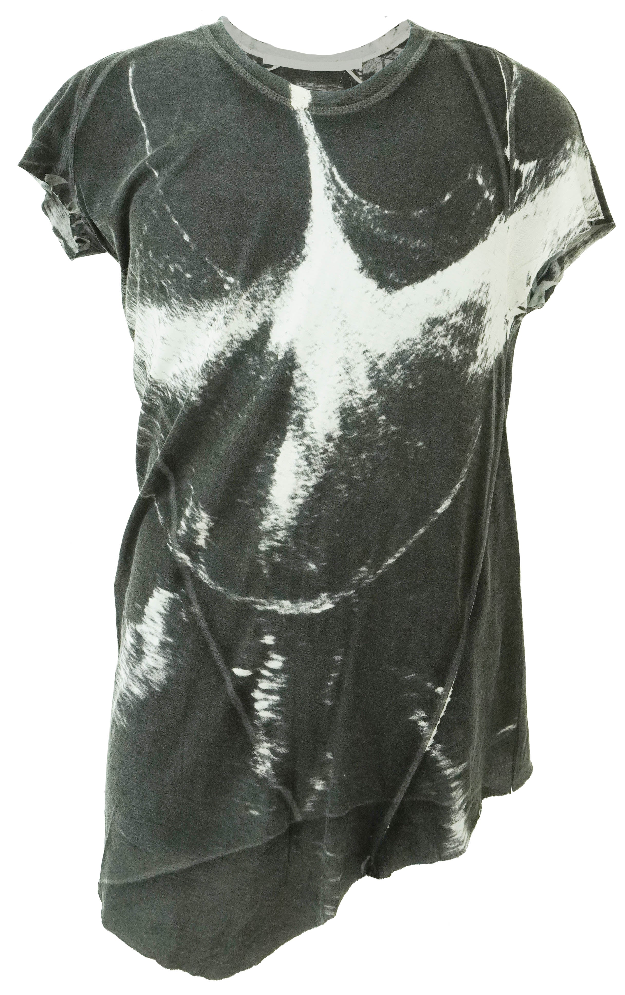 Julius Printed T-Shirt in Grey/Off White 1 Julius Printed T-Shirt in Grey/Off White