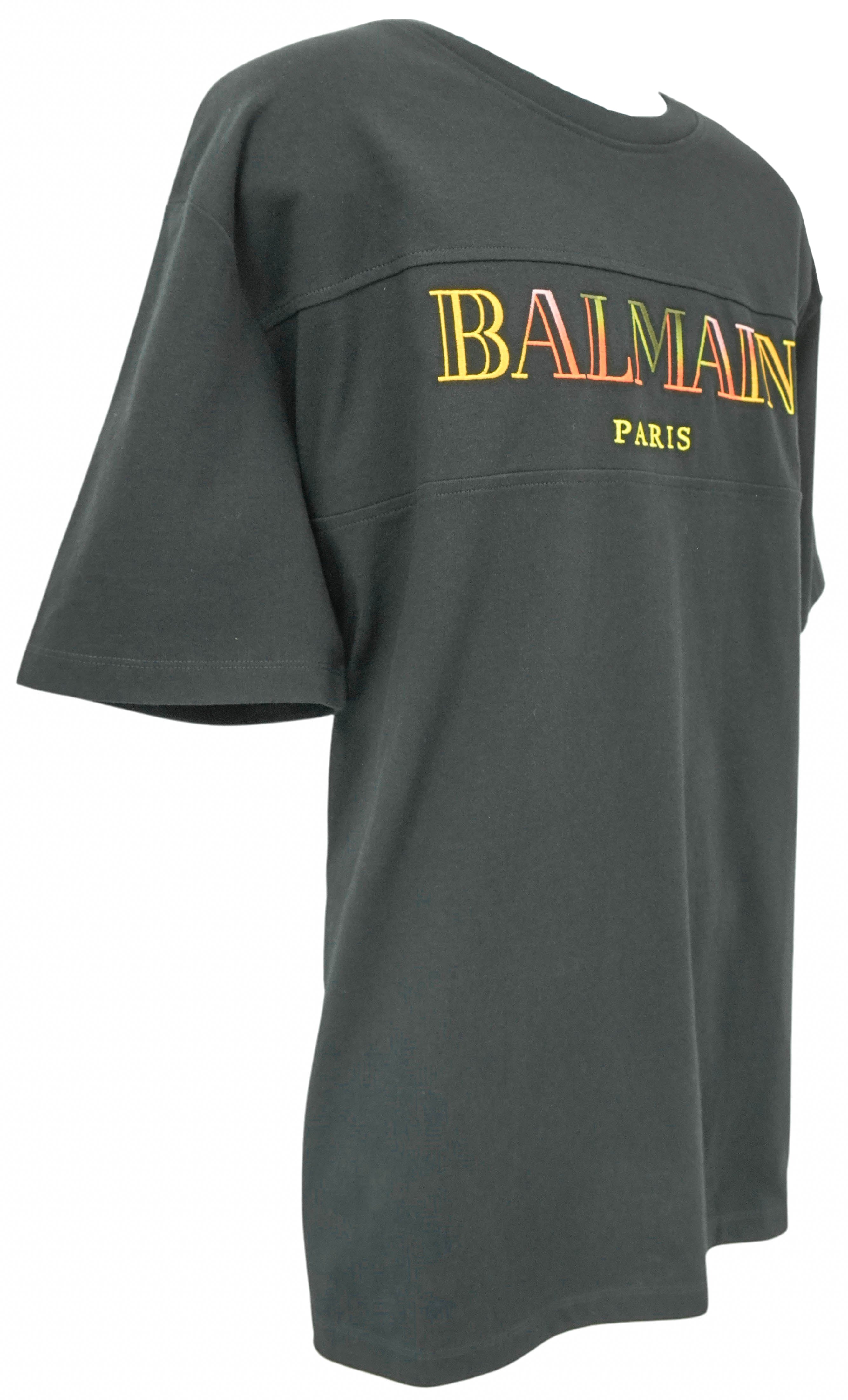 Balmain Embroidered Logo Tee in Black 3 Balmain Embroidered Logo Tee in Black