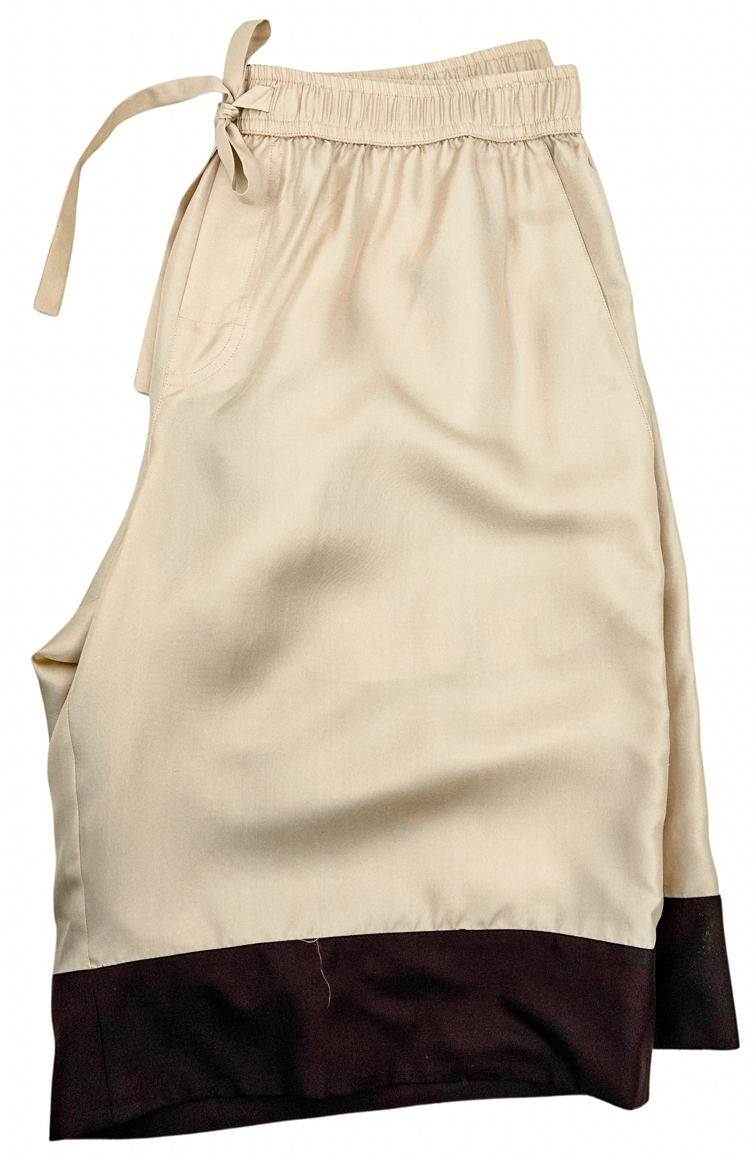 Dolce & Gabbana Silk Shorts in Light Beige and Brown 3 Dolce & Gabbana Silk Shorts in Light Beige and Brown