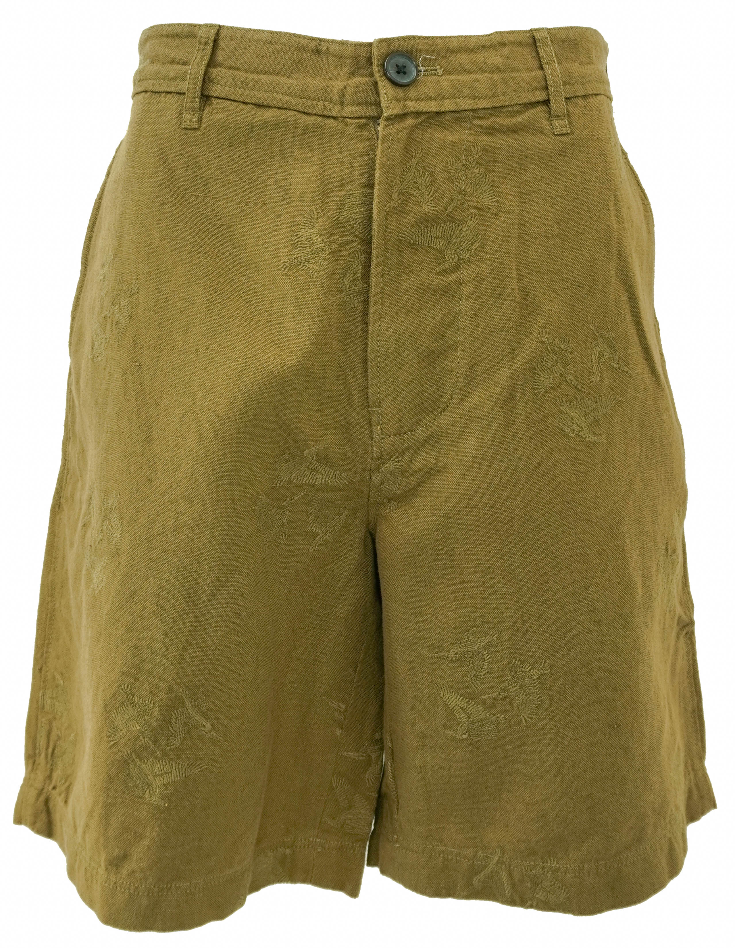 Billy Reid Embroidered Shorts in Olive 1 Billy Reid Embroidered Shorts in Olive