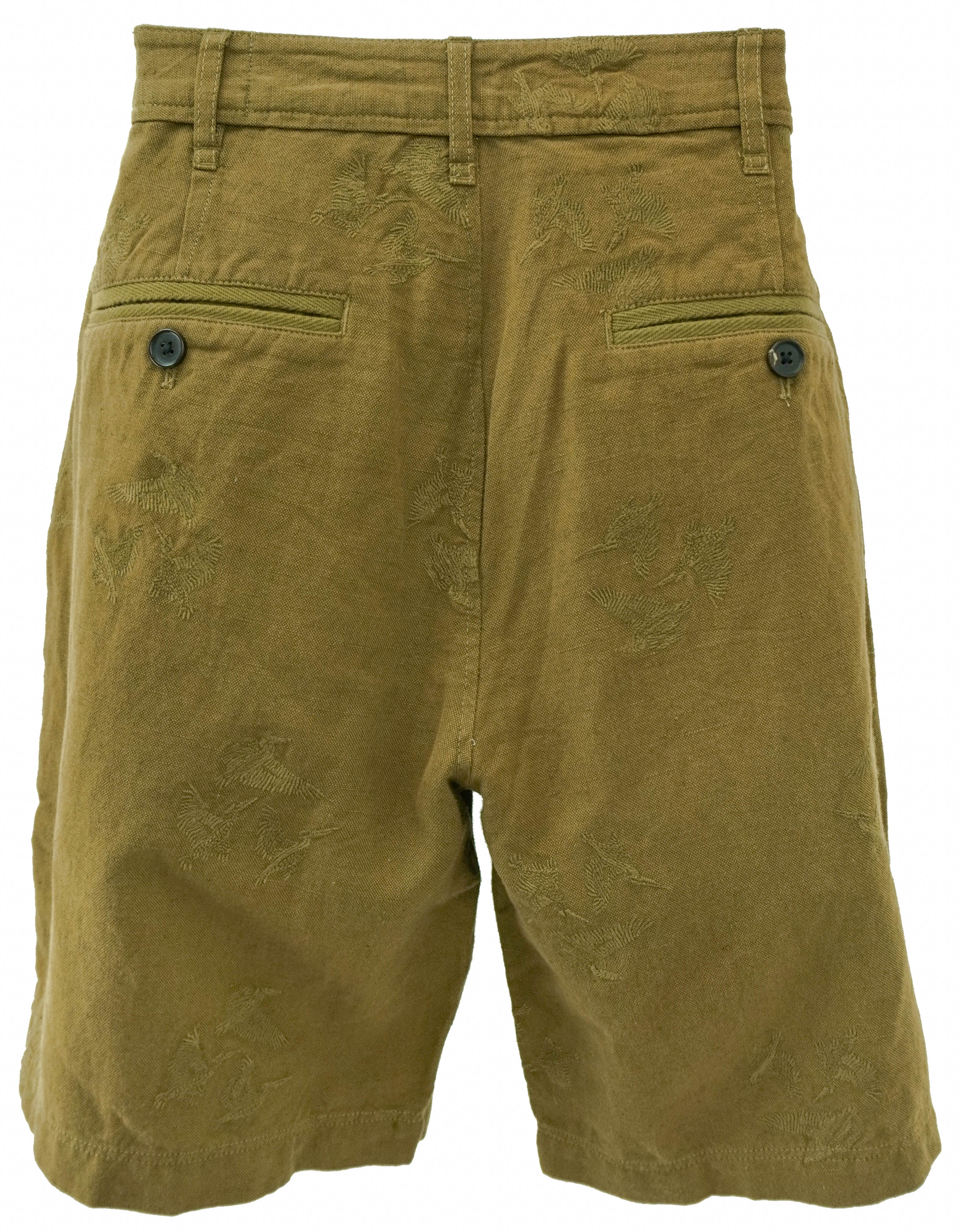 Billy Reid Embroidered Shorts in Olive 2 Billy Reid Embroidered Shorts in Olive