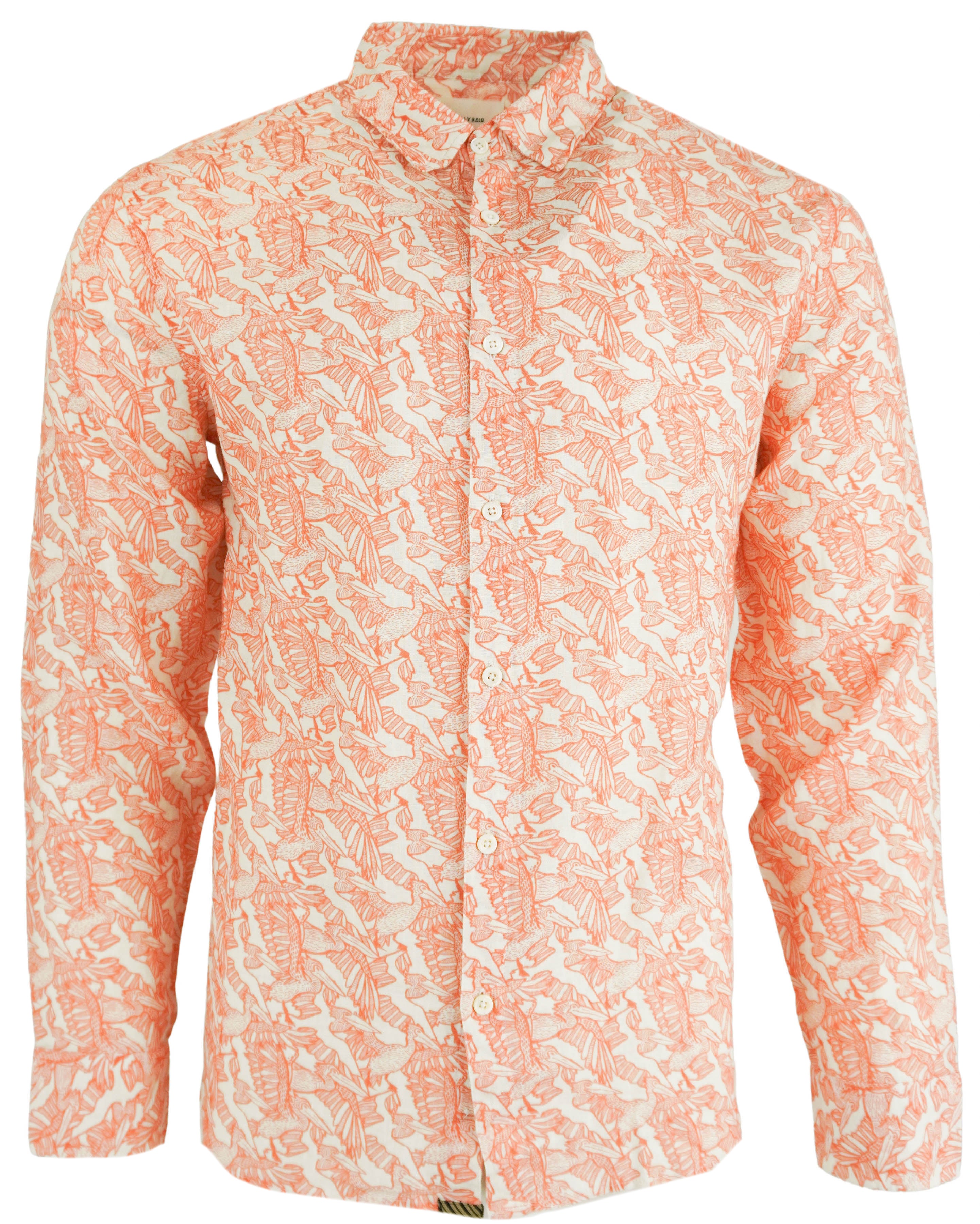 Billy Reid Flock Wilson Shirt in Terracotta