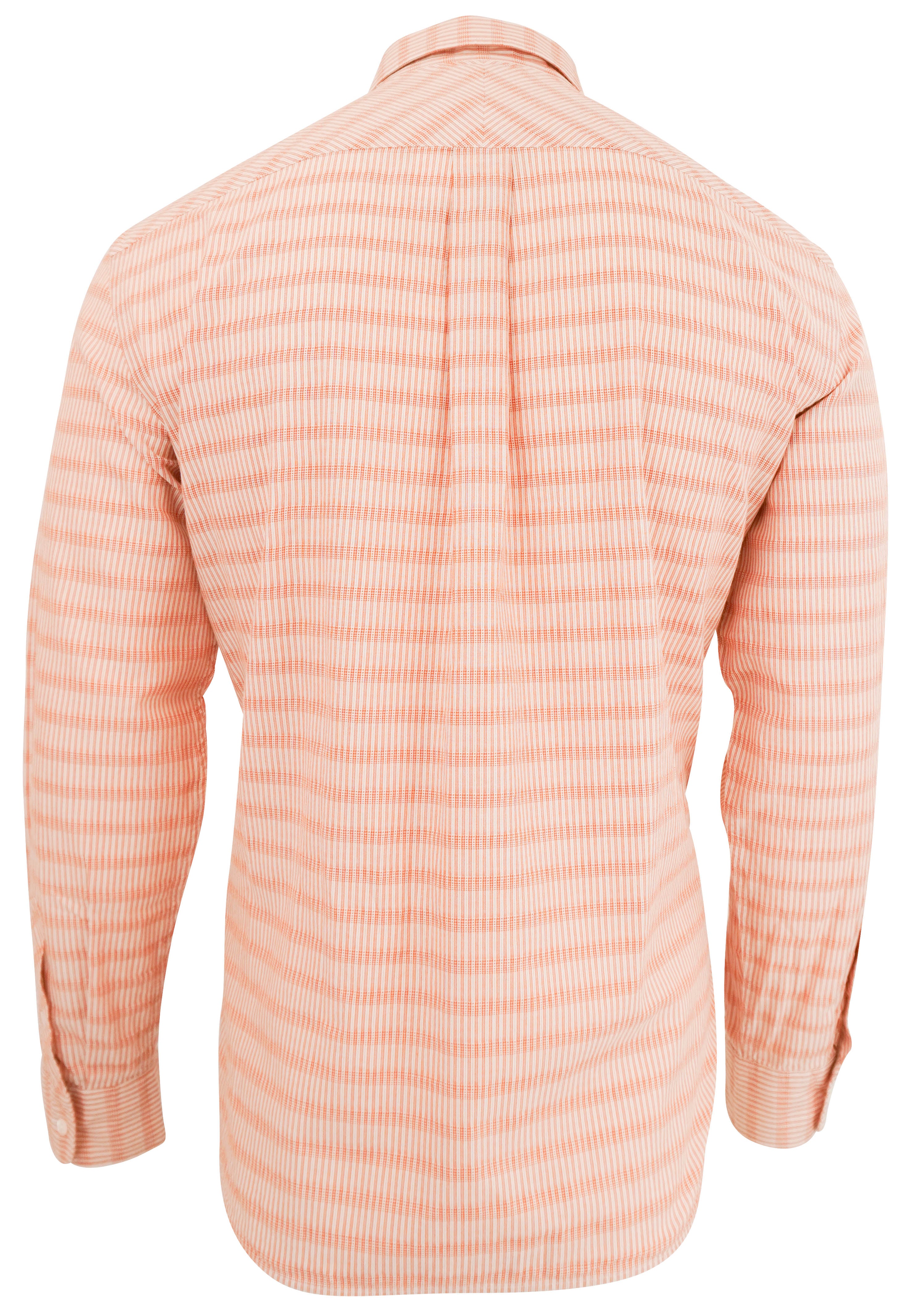 Billy Reid Long Sleeve Button Down Shirt in Orange and White 2 Billy Reid Long Sleeve Button Down Shirt in Orange and White