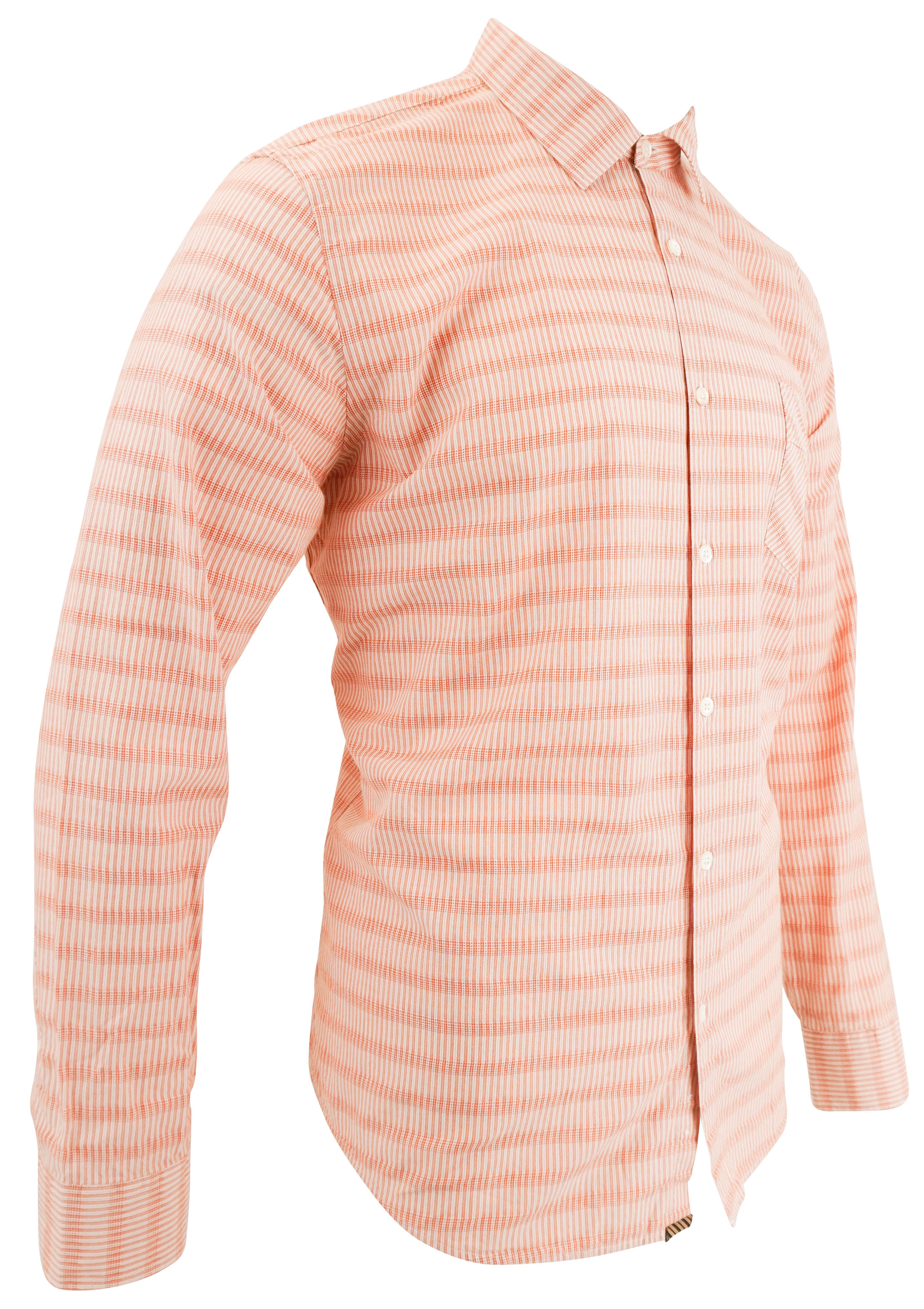 Billy Reid Long Sleeve Button Down Shirt in Orange and White 3 Billy Reid Long Sleeve Button Down Shirt in Orange and White