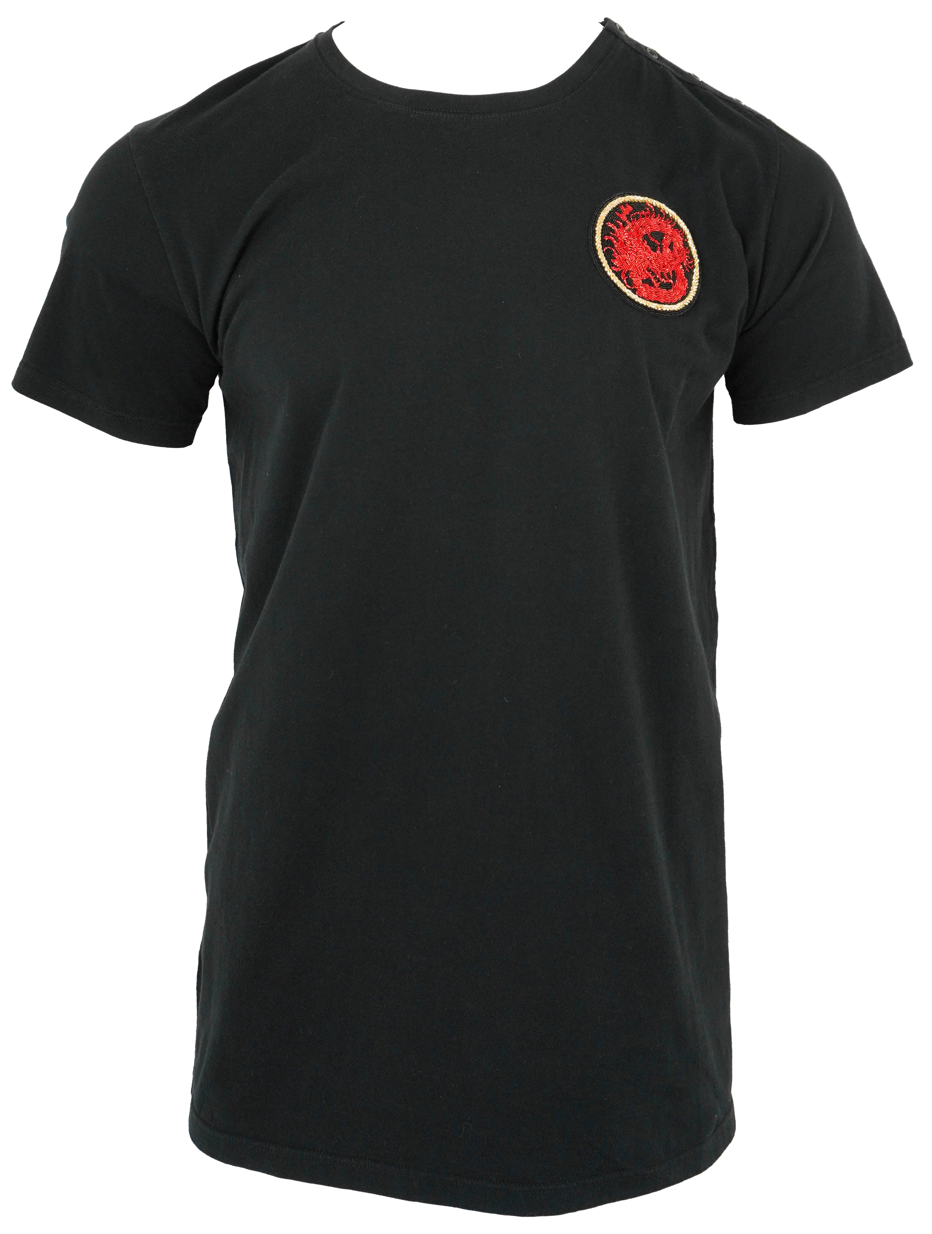 Balmain Embroidered T-Shirt in Black