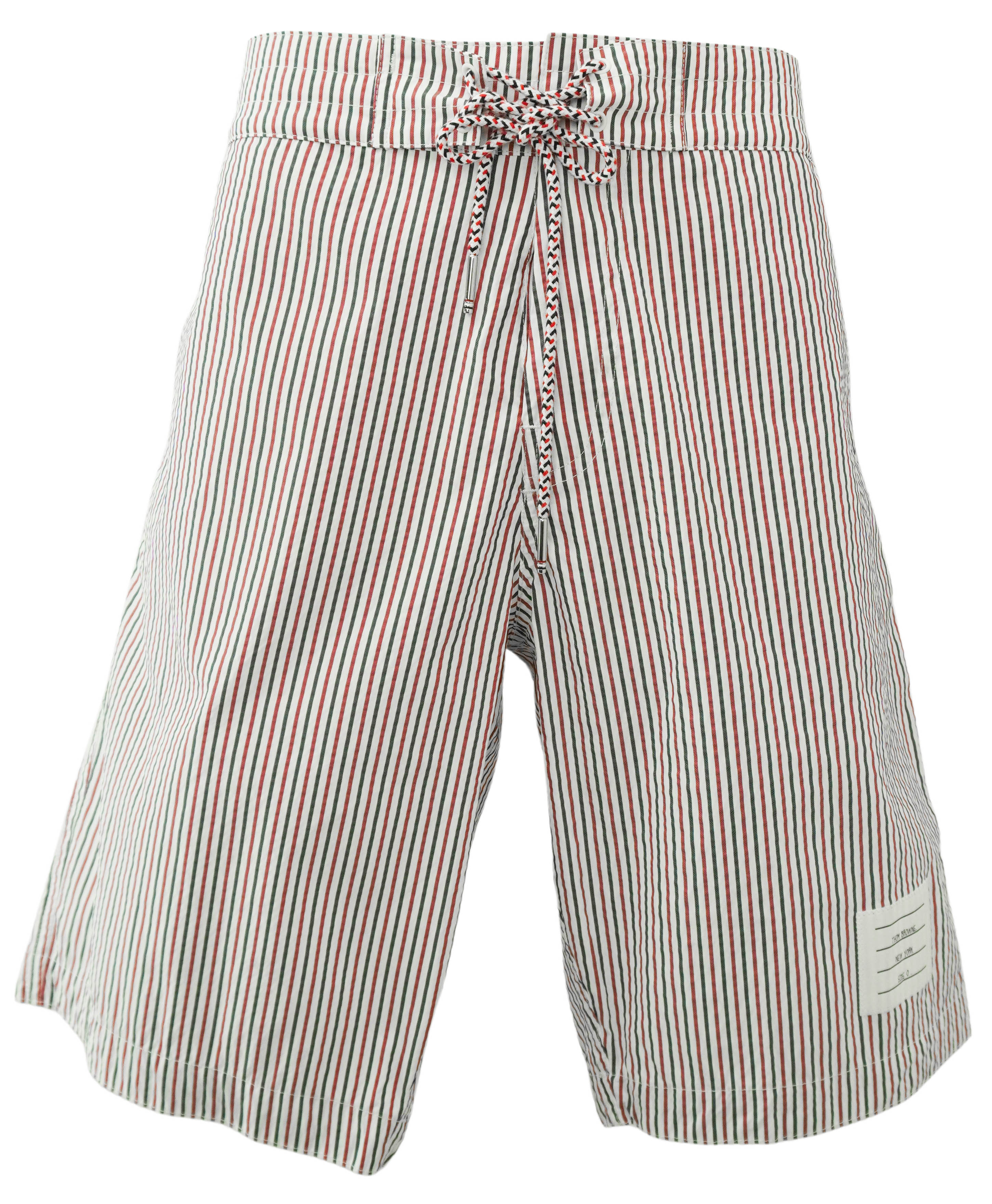 Thom Browne Striped Boardshorts in Seersucker