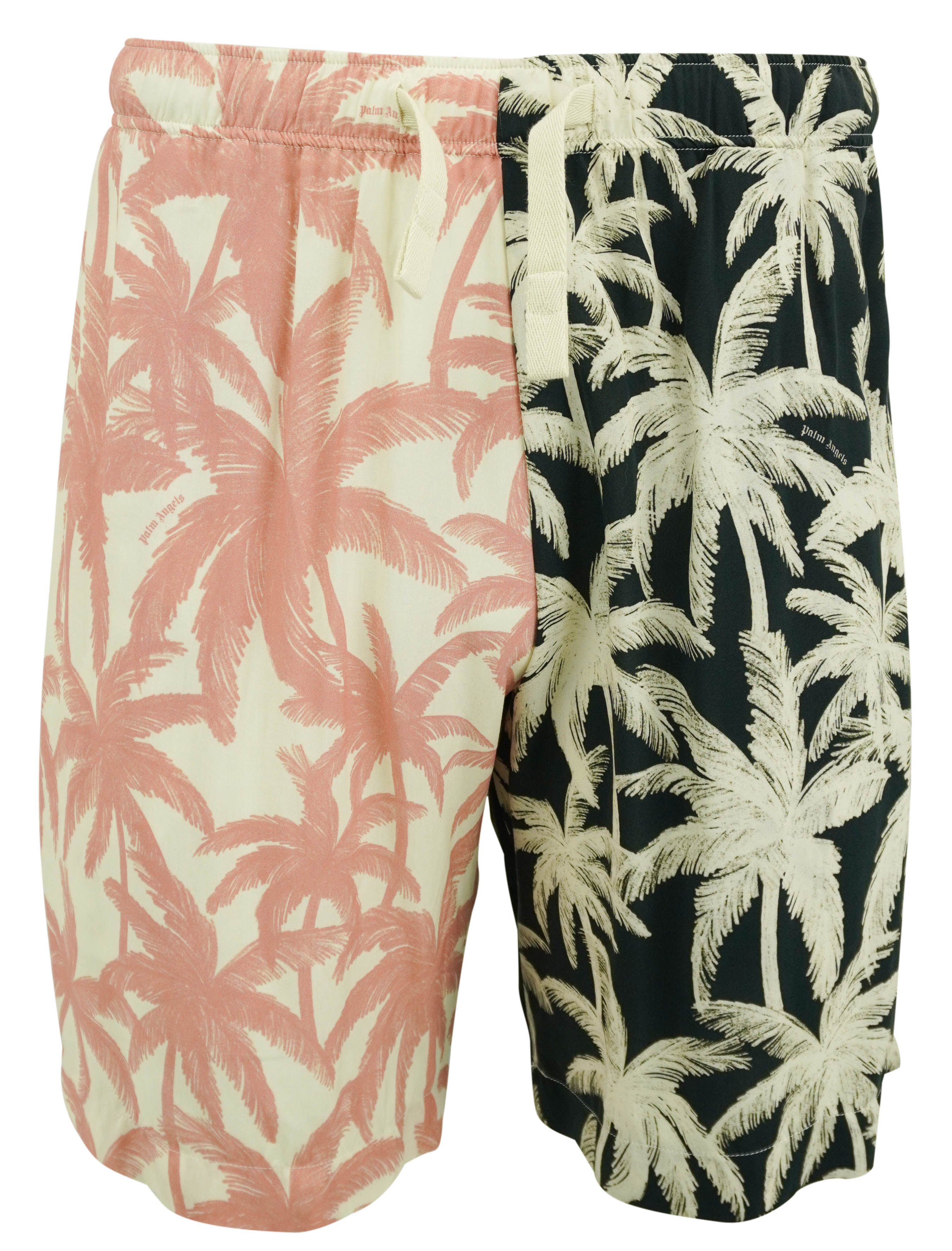 Palm Angels Patchwork Palm Tree Print Shorts in Multi