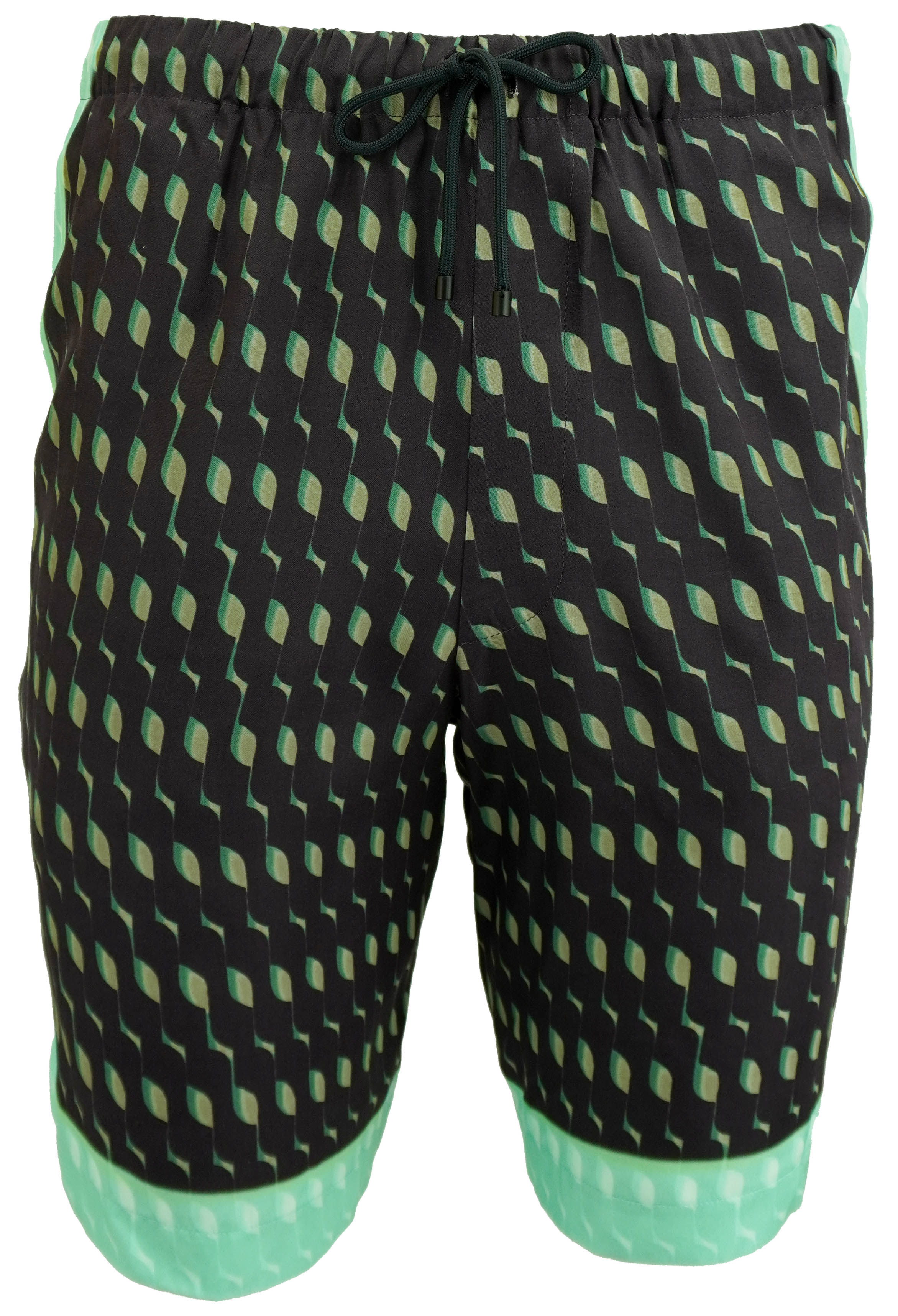 Dries Van Noten Printed Drawstring Shorts in Brown
