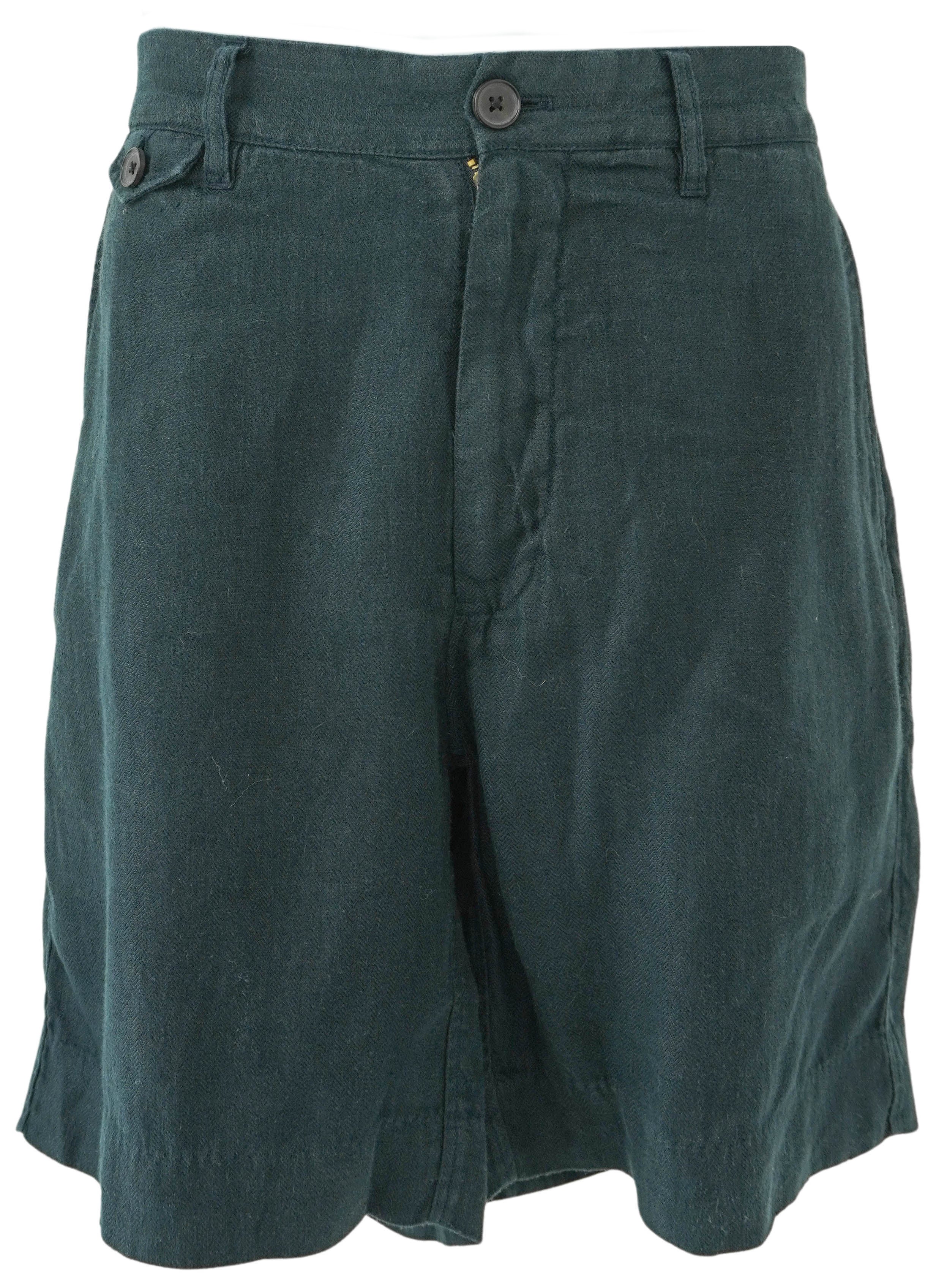 Billy Reid Linen Moore Shorts in Carbon Blue