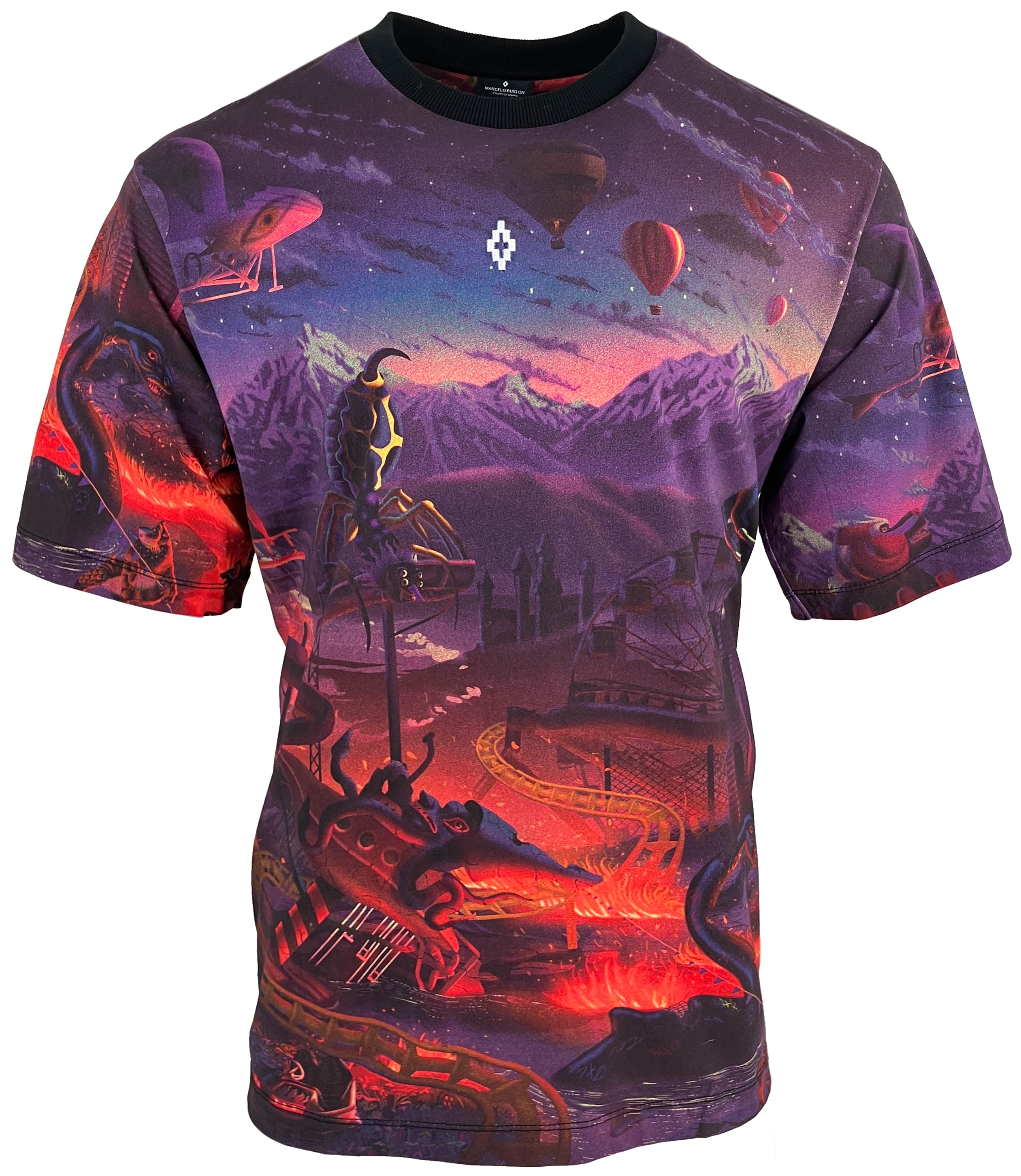 Marcelo Burlon All Over Fantansy Tee in Purple Multi