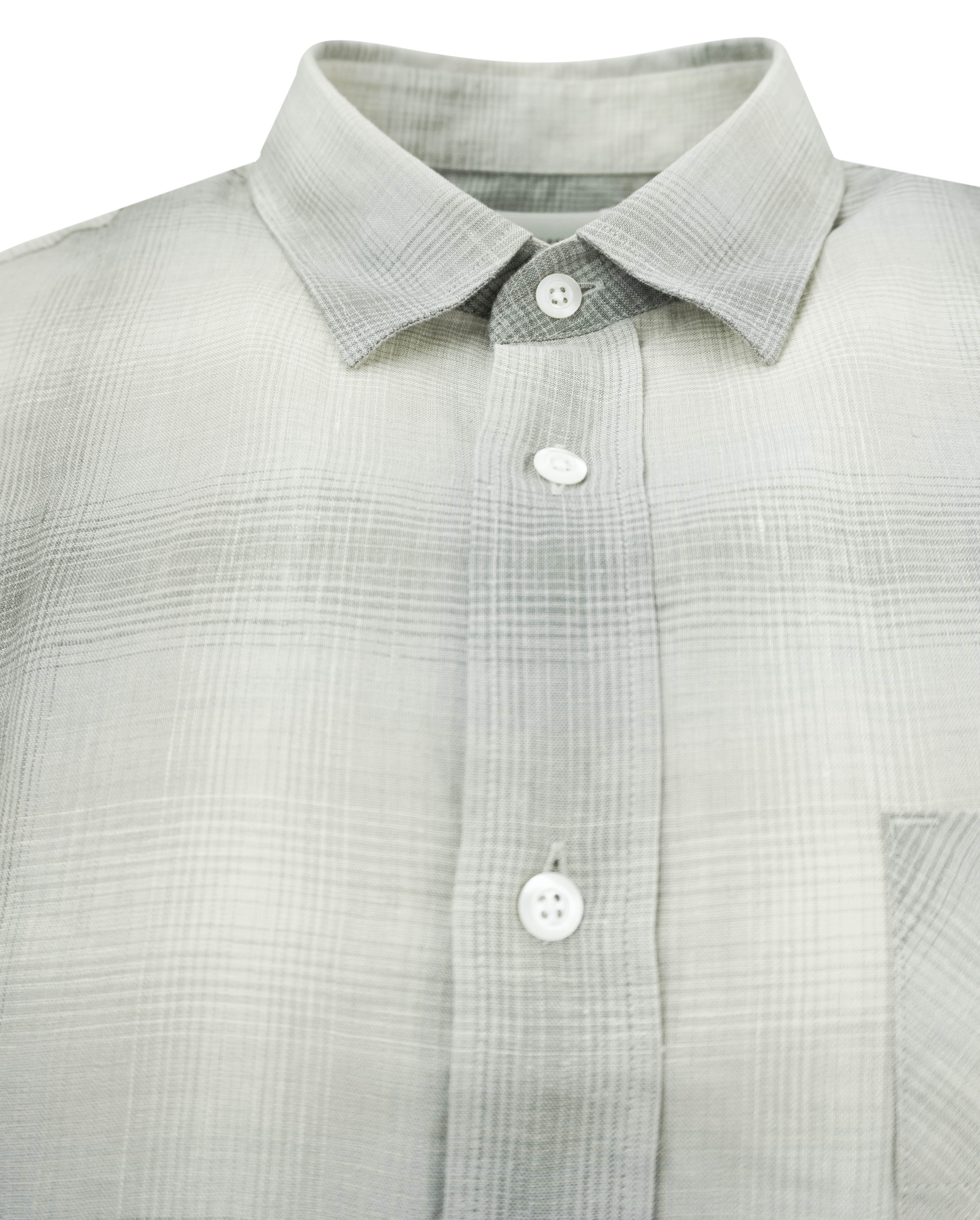 Billy Reid Tuscumbia Shirt in Oyster/Grey 3 Billy Reid Tuscumbia Shirt in Oyster/Grey