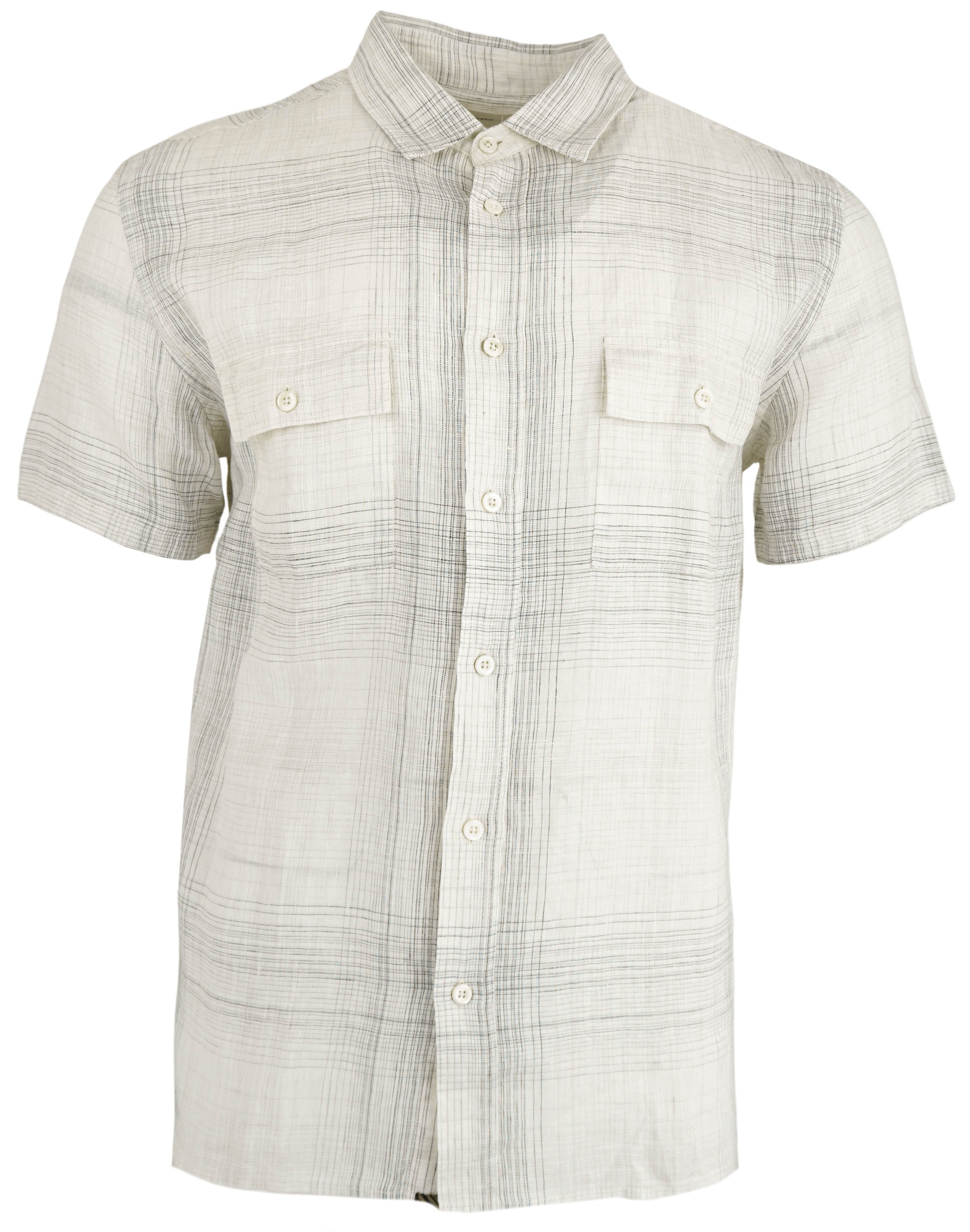 Billy Reid Plaid Banks Shirt in White Multi