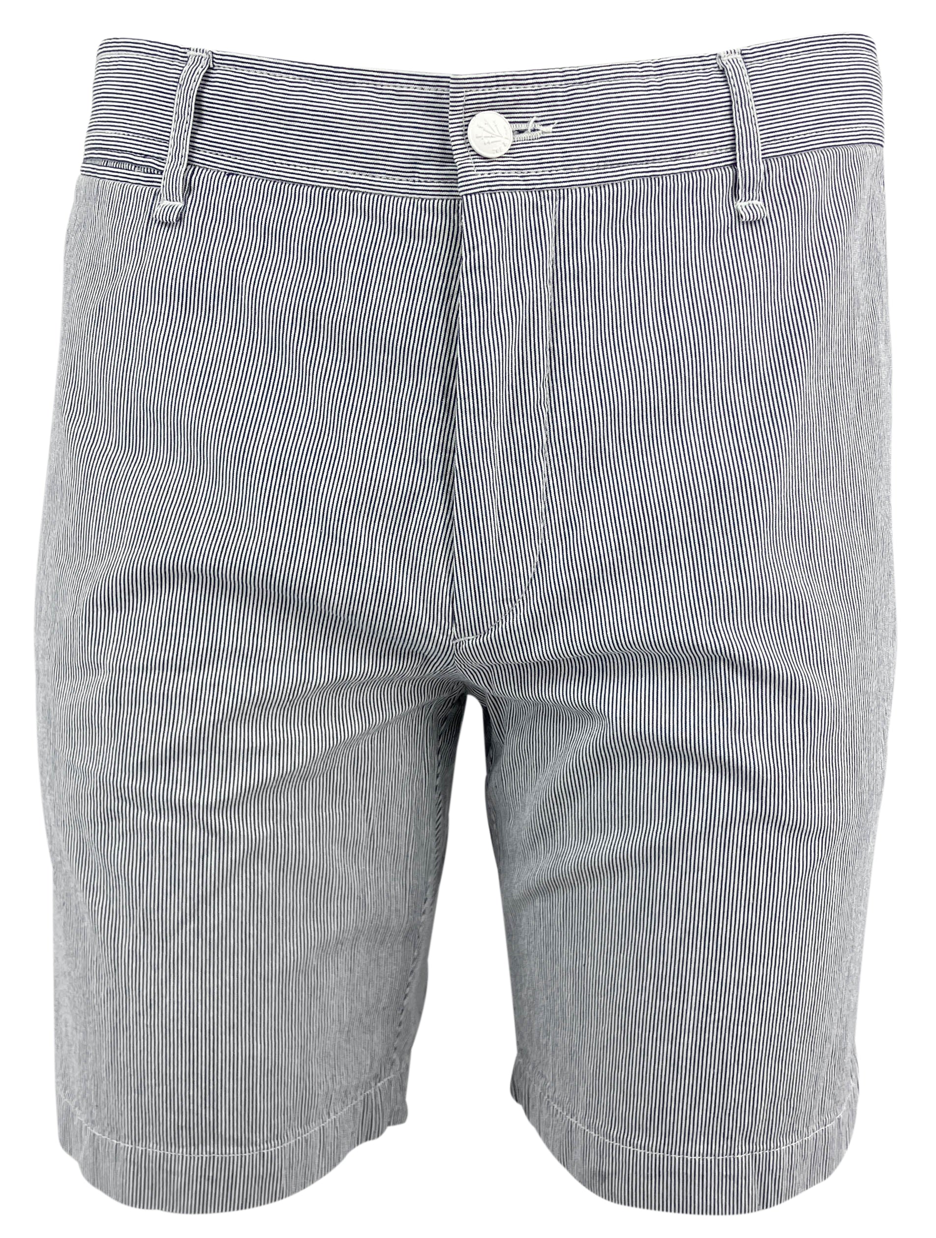 Rag & Bone Bermuda Shorts in Navy Stripe