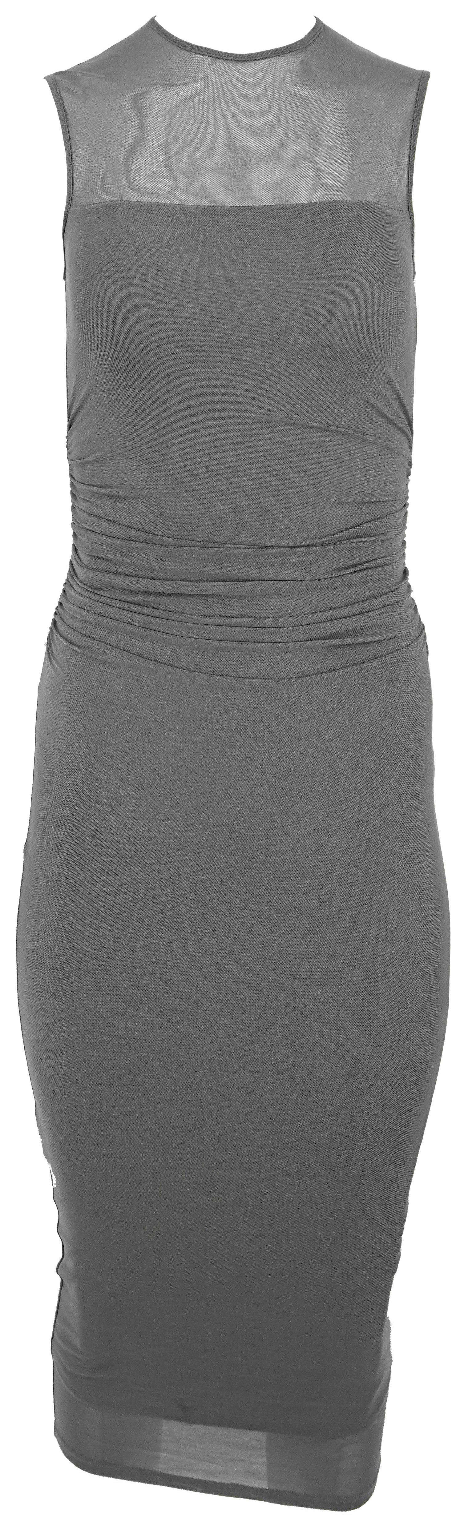 Amanda Uprichard Sleeveless Lyle Midi Dress in Grey
