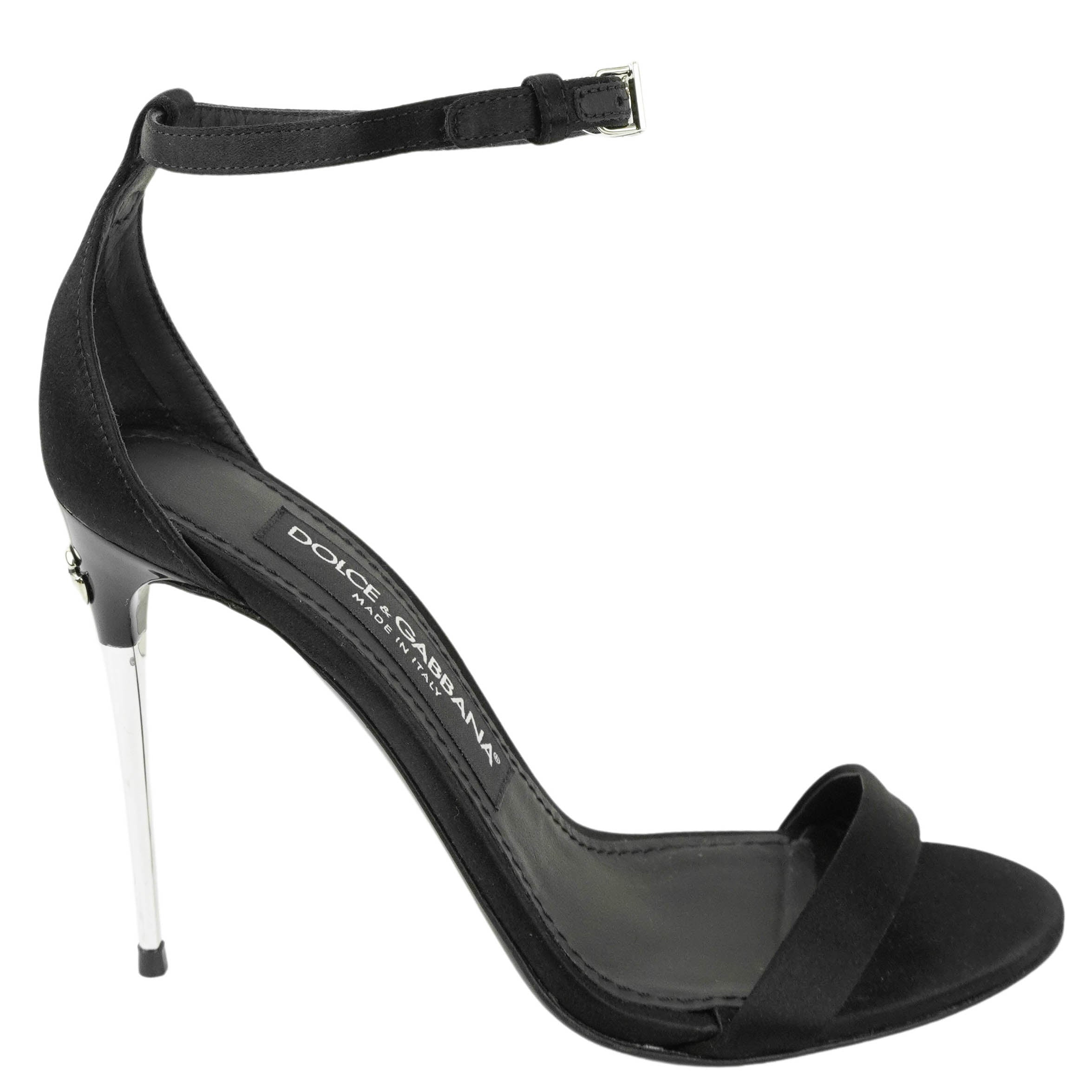 Dolce & Gabbana Satin Heels in Black