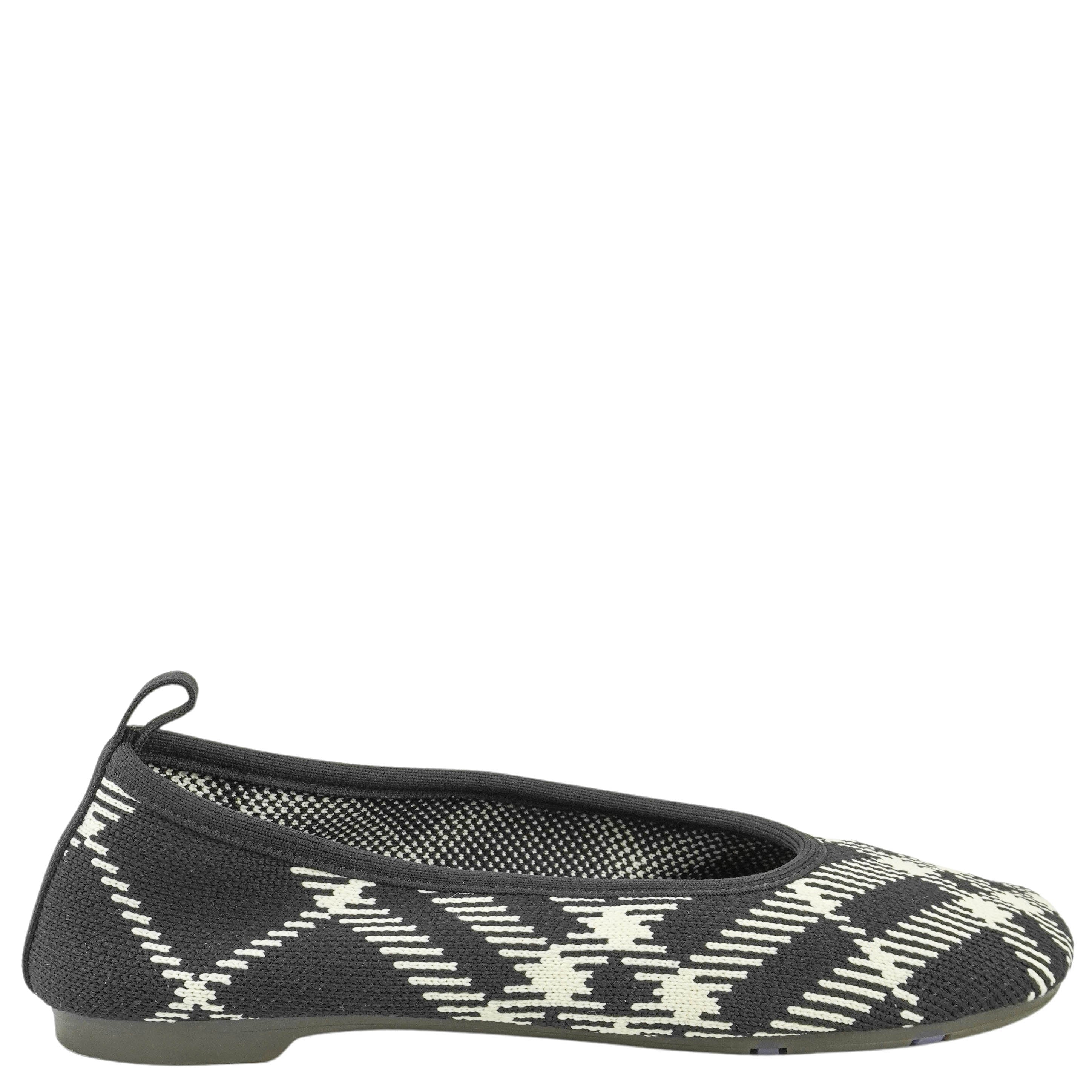 Burberry Ballerina Flats in Black and Chalk