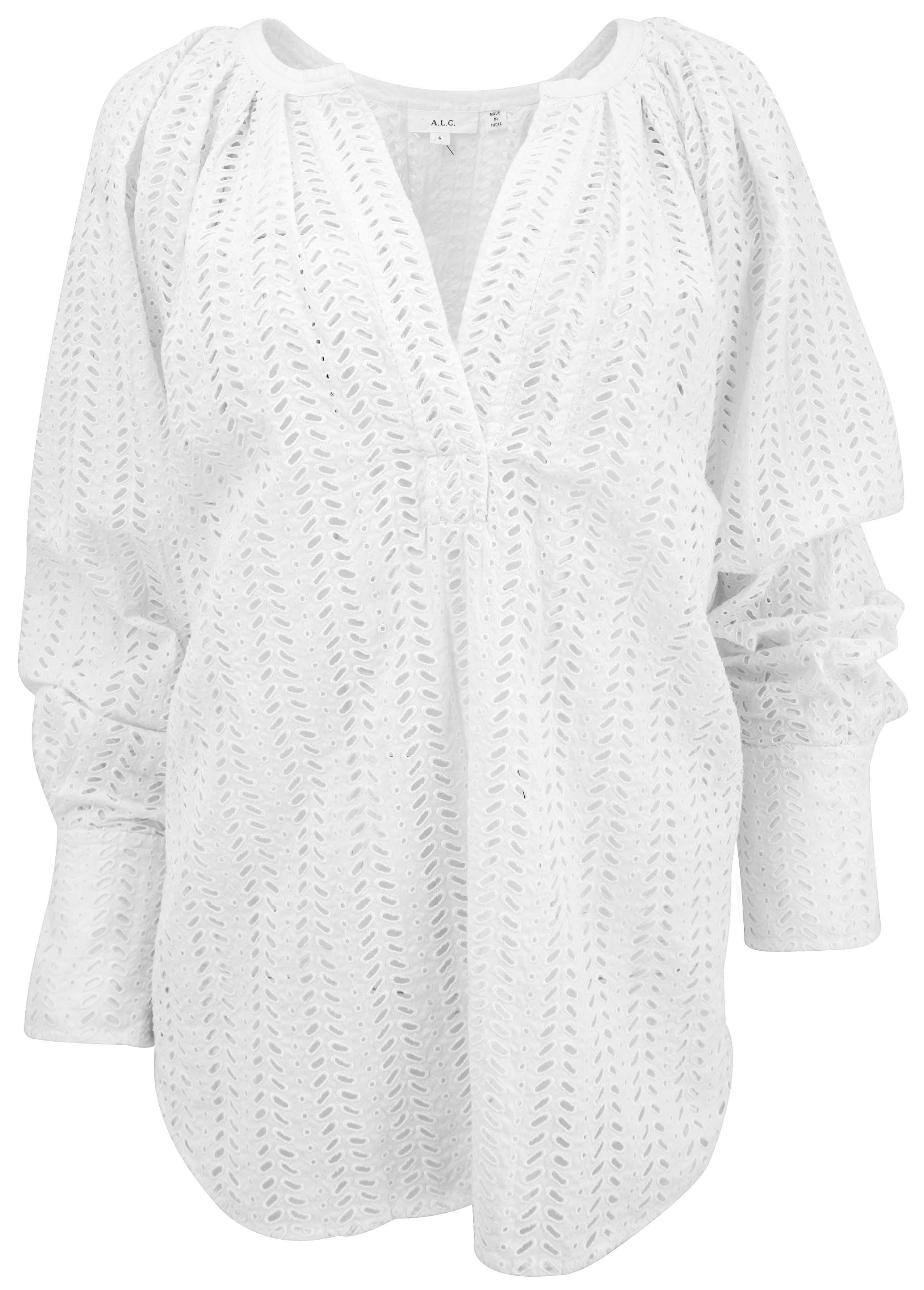 A.L.C. Nomad Eyelet Top in White