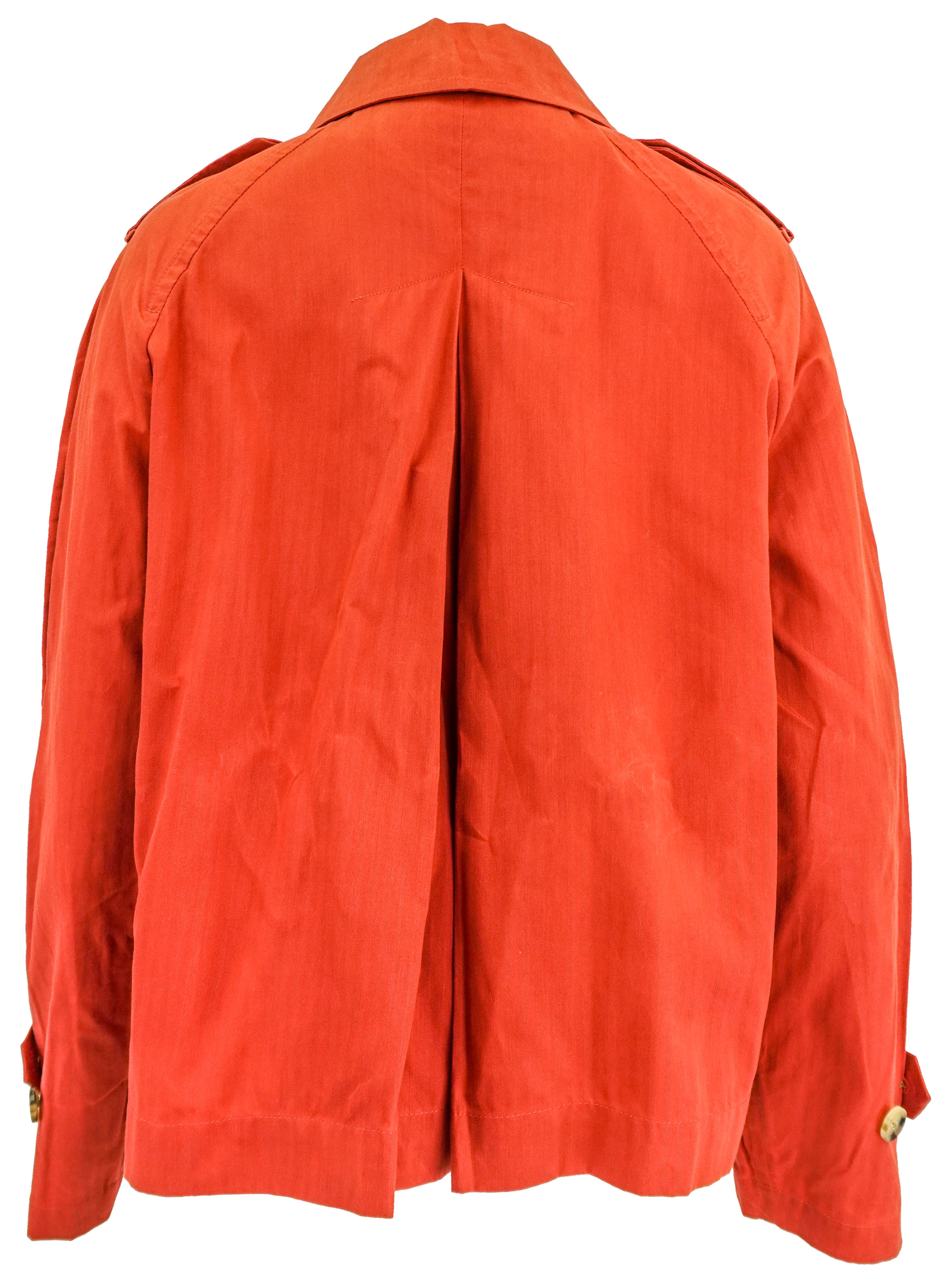 Billy Reid Cropped Raincoat in Red 2 Billy Reid Cropped Raincoat in Red