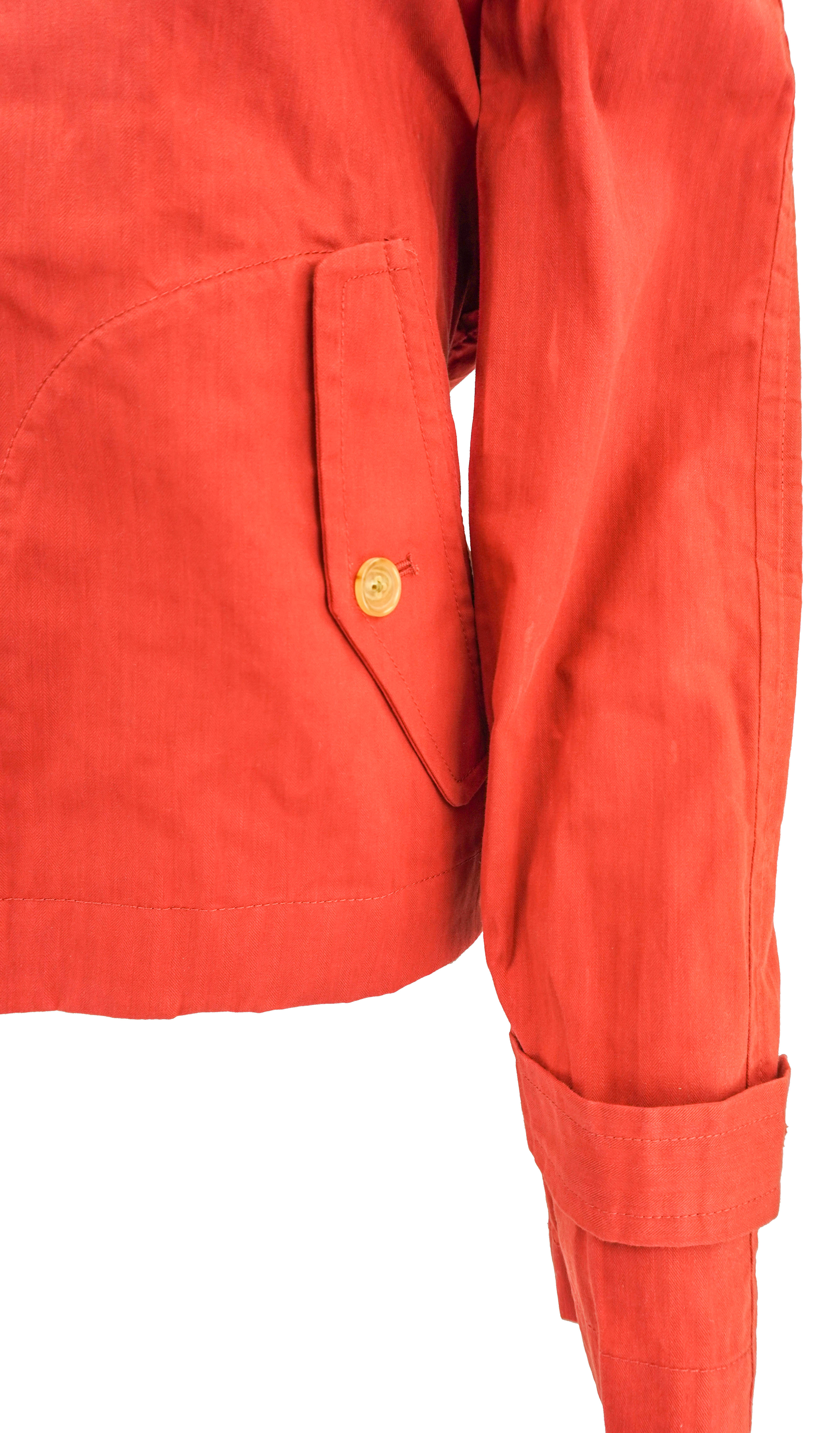 Billy Reid Cropped Raincoat in Red 4 Billy Reid Cropped Raincoat in Red