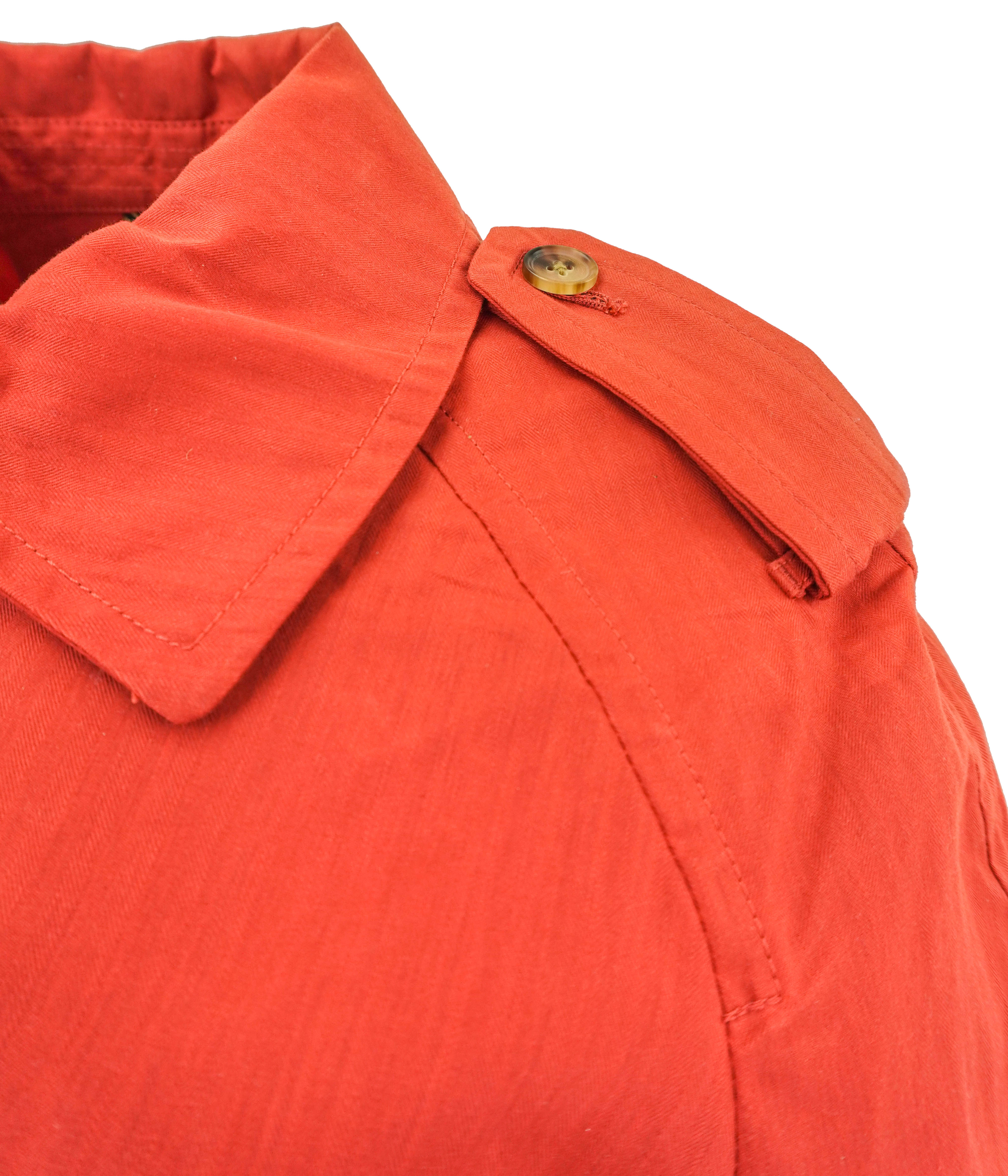 Billy Reid Cropped Raincoat in Red 5 Billy Reid Cropped Raincoat in Red