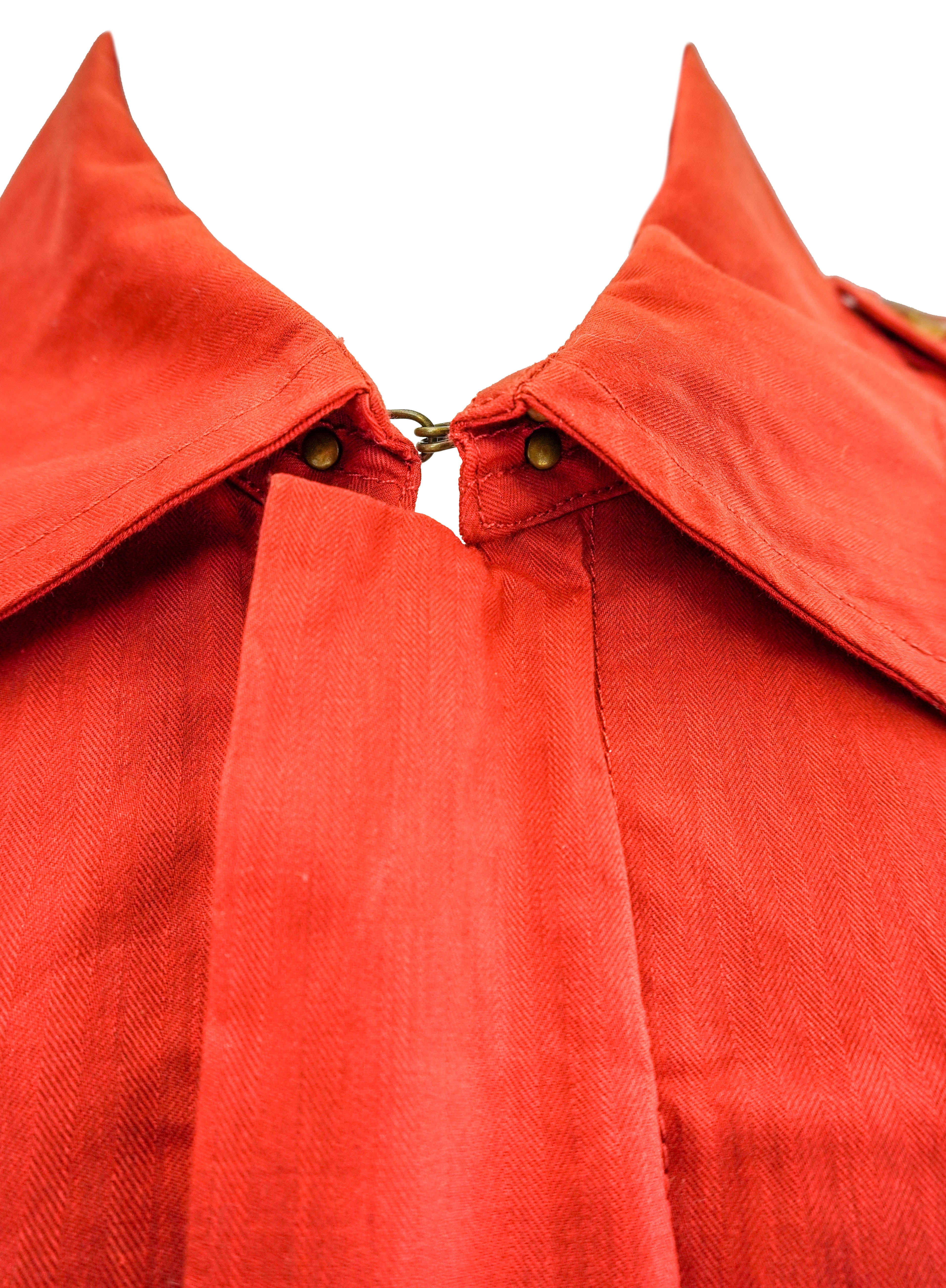 Billy Reid Cropped Raincoat in Red 7 Billy Reid Cropped Raincoat in Red