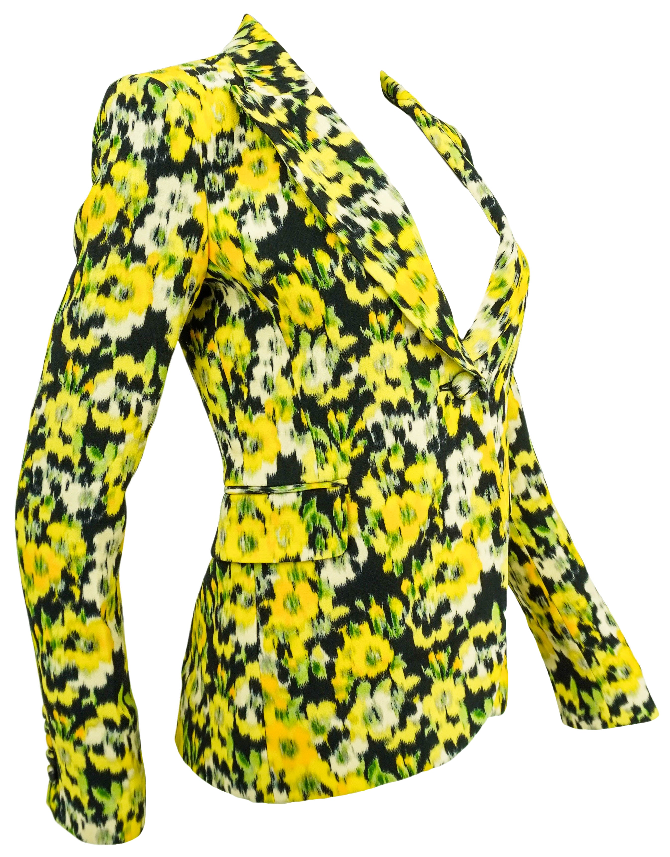 Adam Lippes Single Breasted Jacket in Plumeria Multi 3 Adam Lippes Single Breasted Jacket in Plumeria Multi