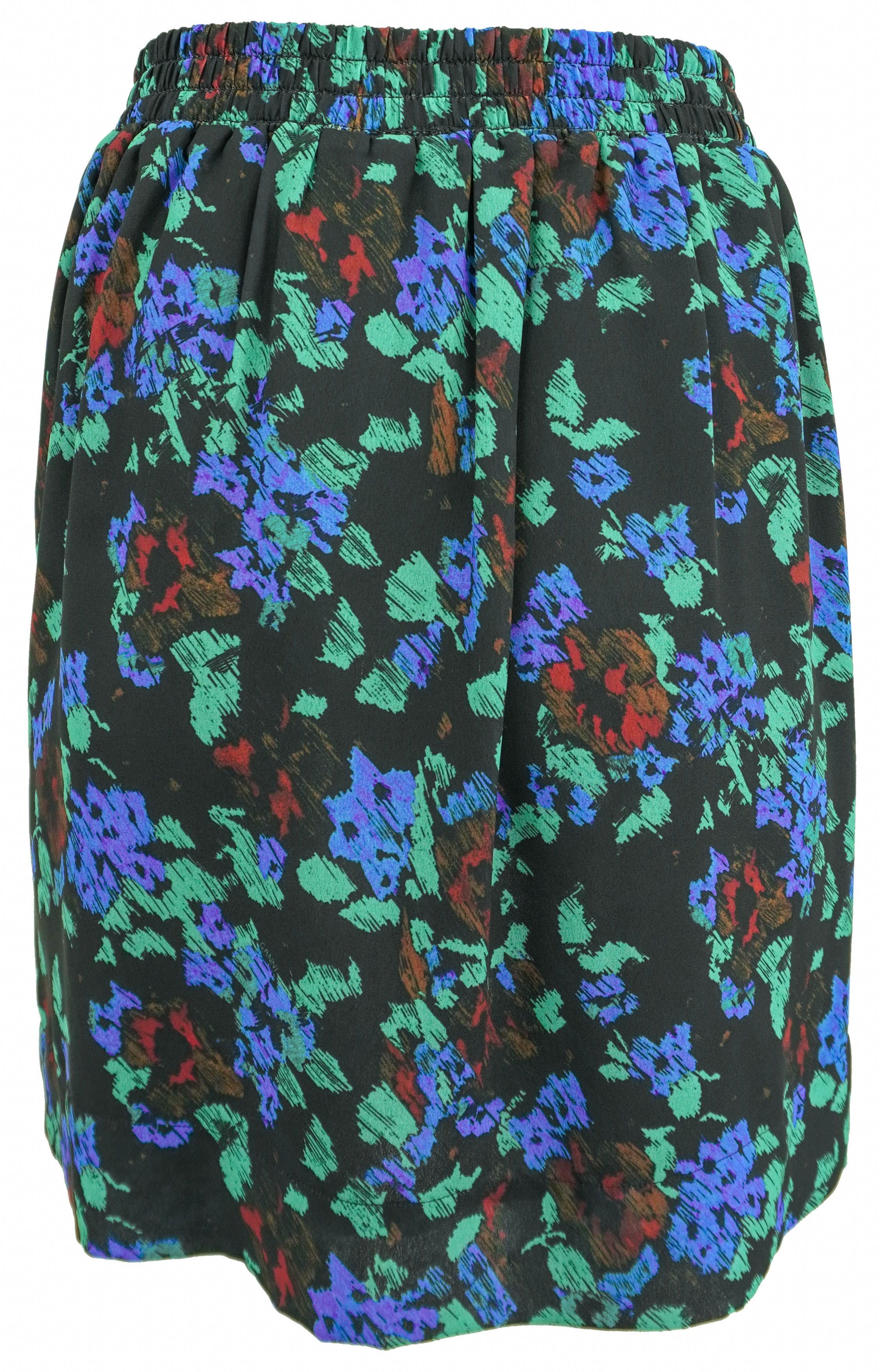 Ganni Printed Crepe Skirt in Meadow Azure Blue 2 Ganni Printed Crepe Skirt in Meadow Azure Blue