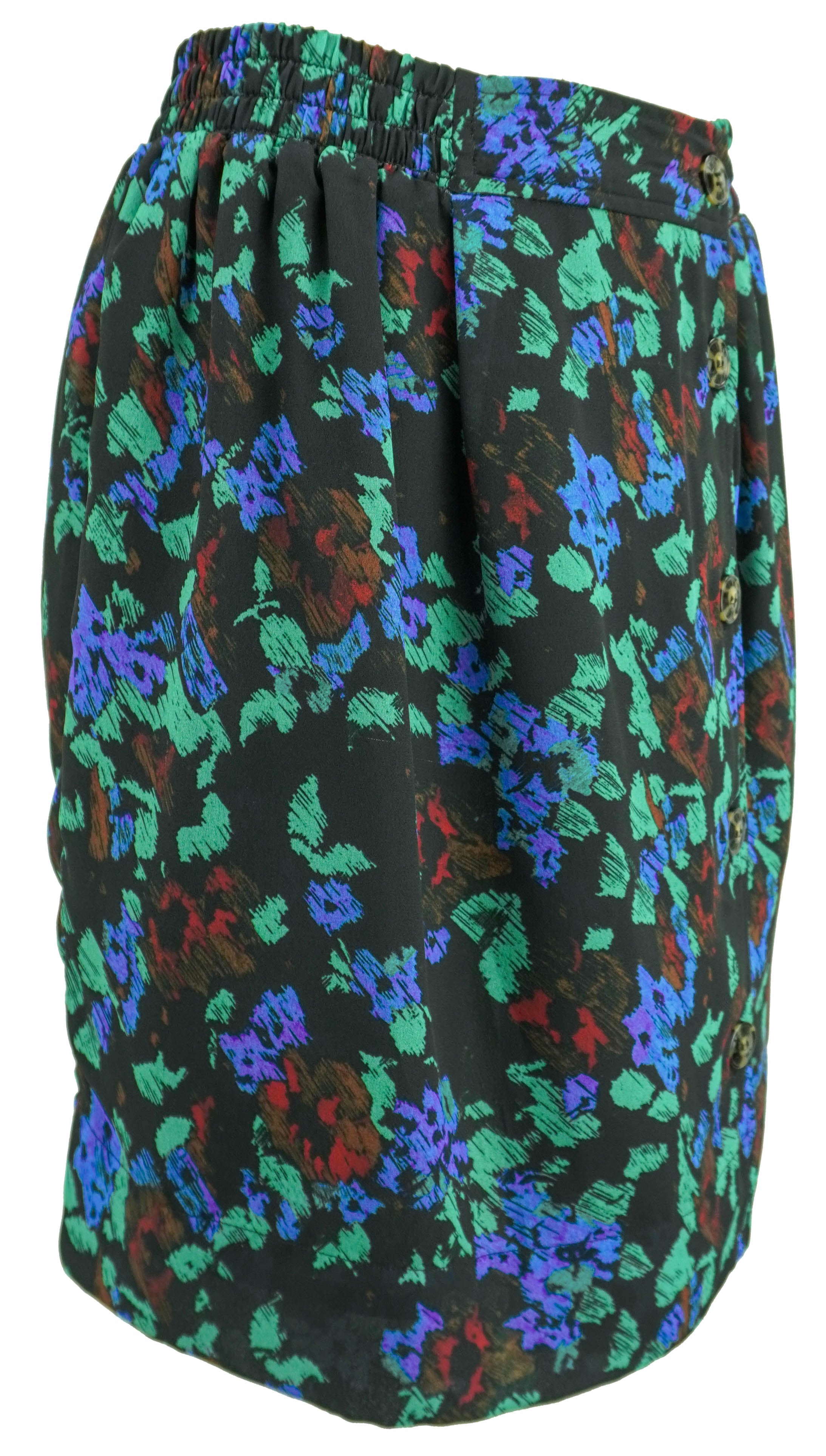Ganni Printed Crepe Skirt in Meadow Azure Blue 3 Ganni Printed Crepe Skirt in Meadow Azure Blue