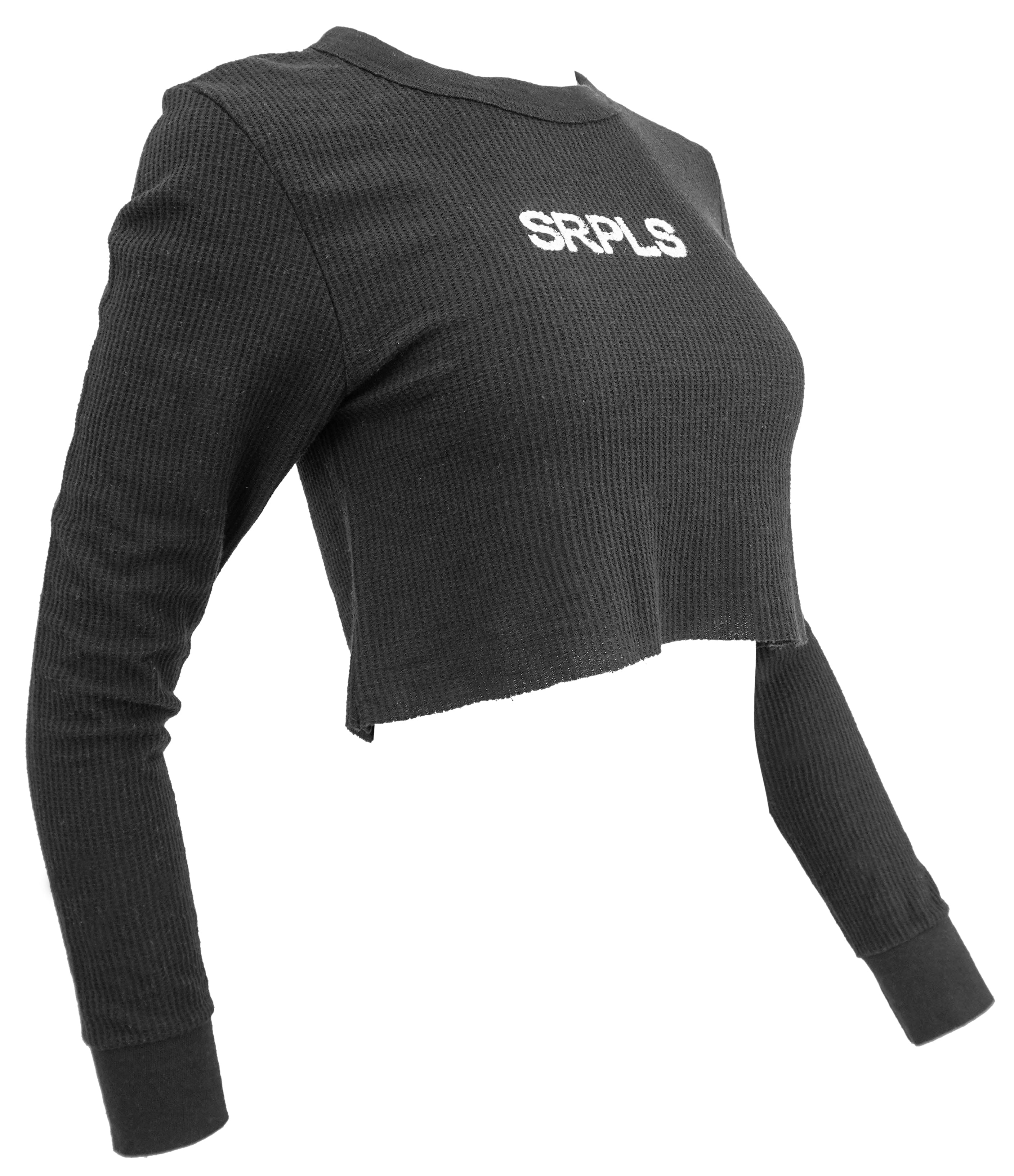 NSF SRPLS Cropped Long Sleeve Top in Black 3 NSF SRPLS Cropped Long Sleeve Top in Black