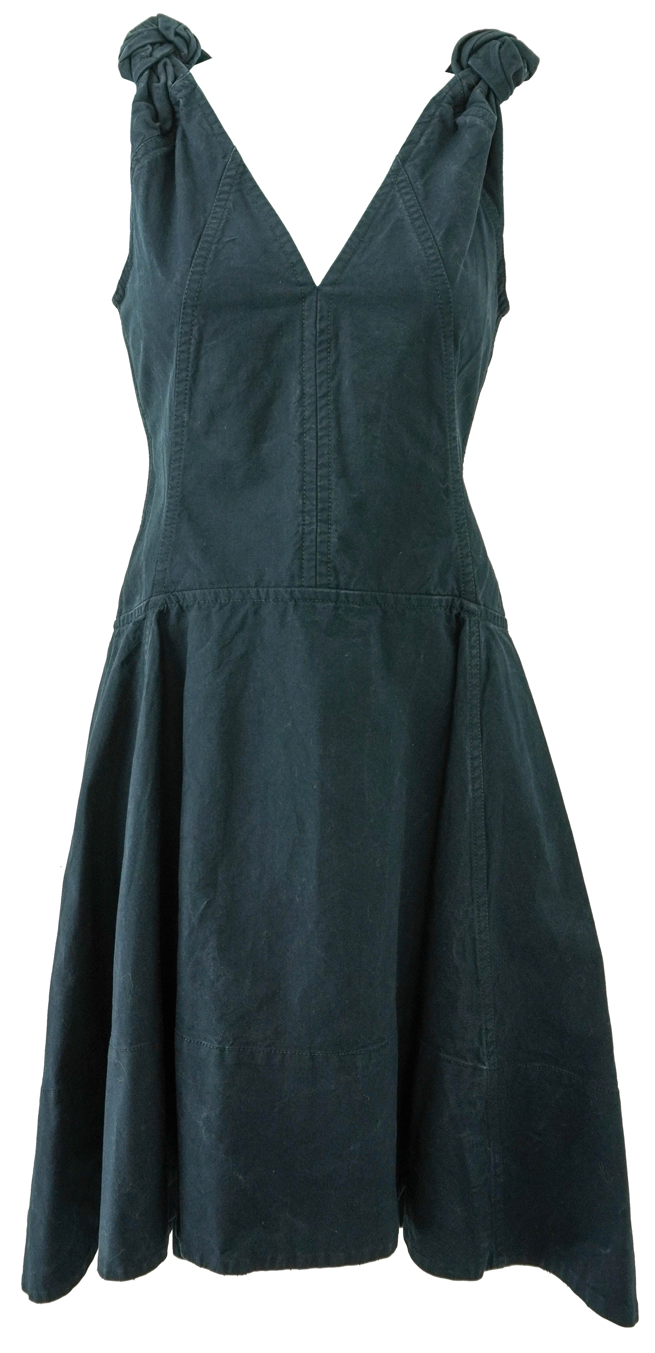 Bottega Veneta Cotton Mini Circle Dress in Navy