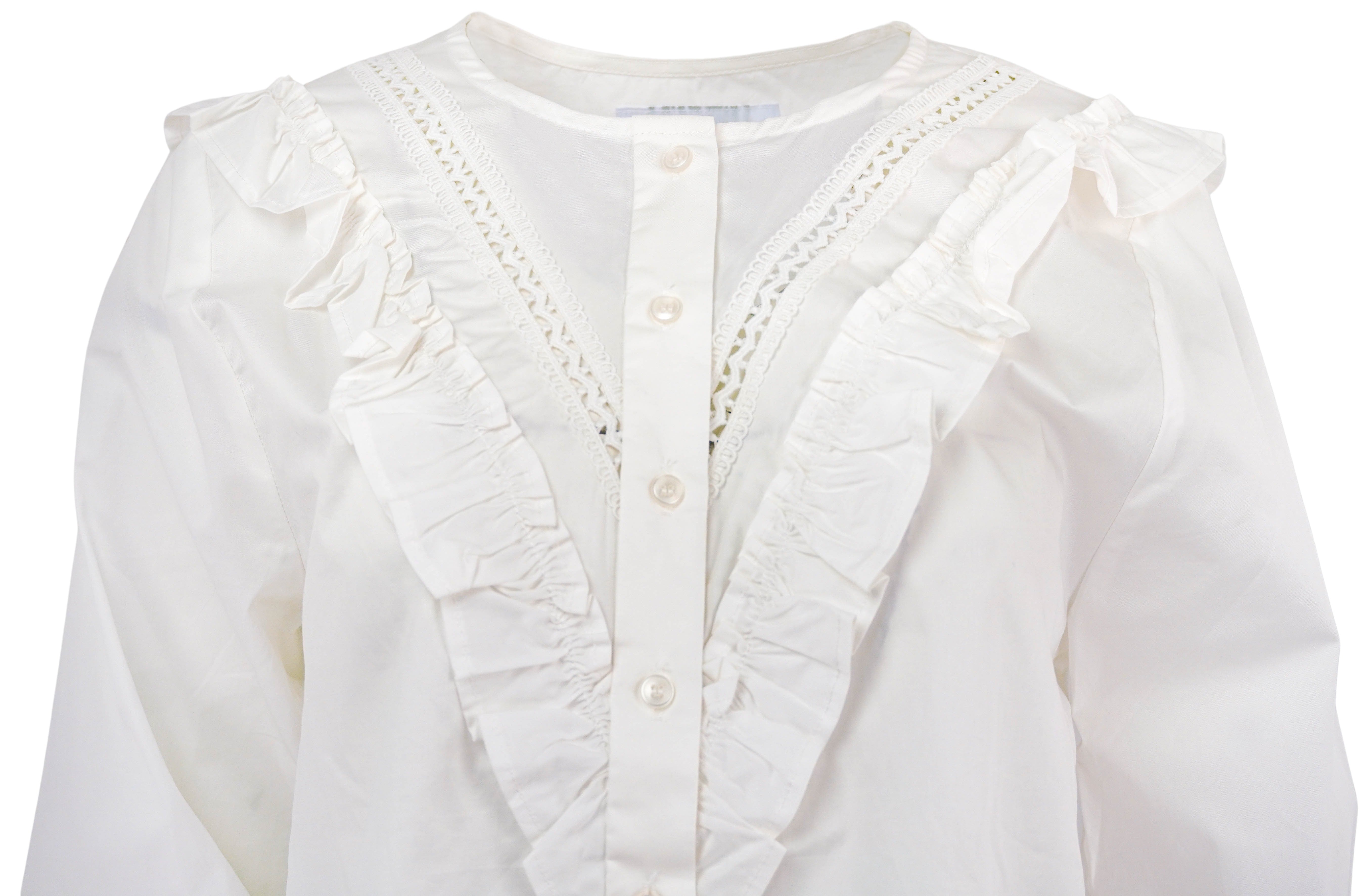 The Shirt Ruffle Front Blouse in White 6 The Shirt Ruffle Front Blouse in White