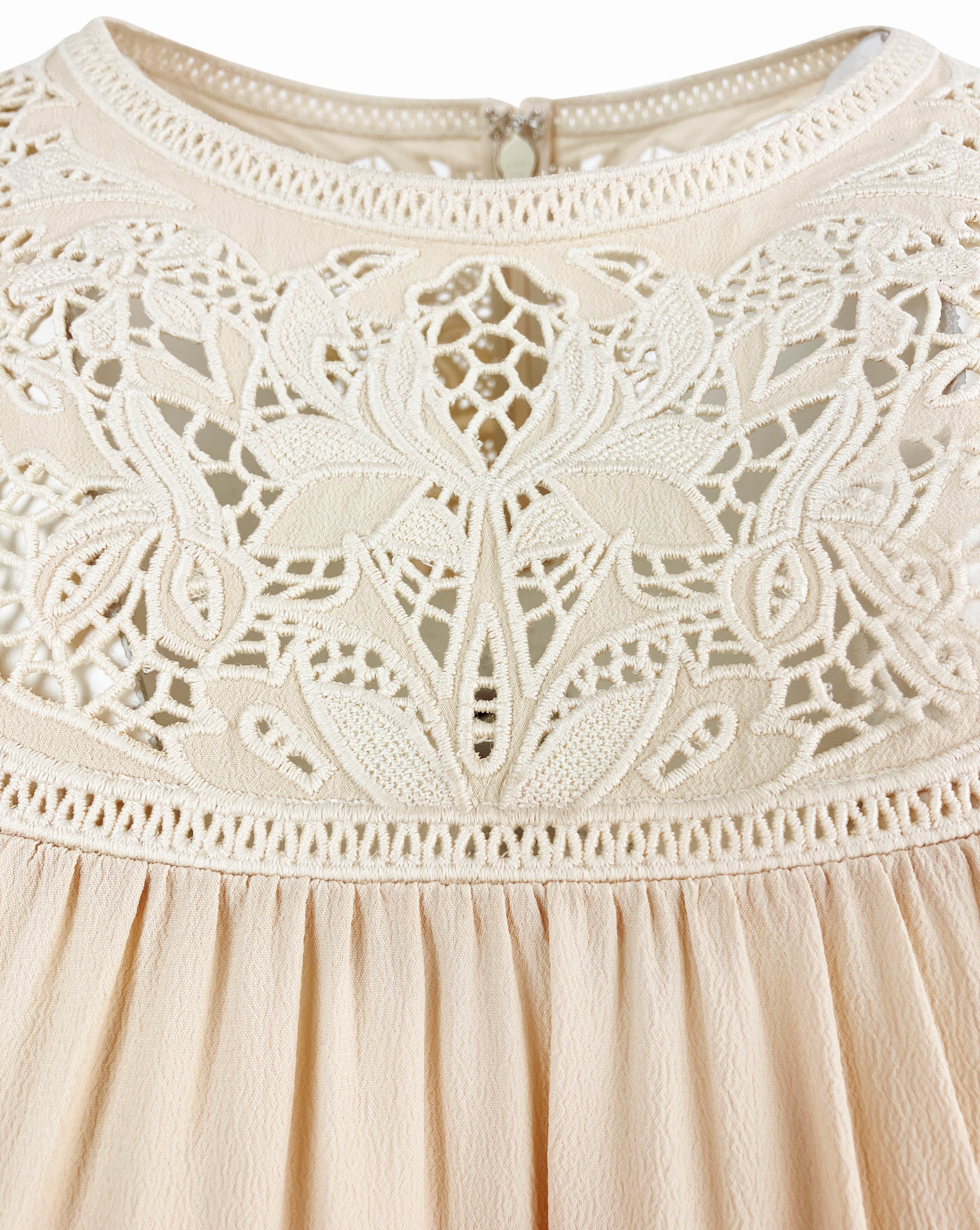 Celine Guipure Blouse in Vanilla 3 Celine Guipure Blouse in Vanilla