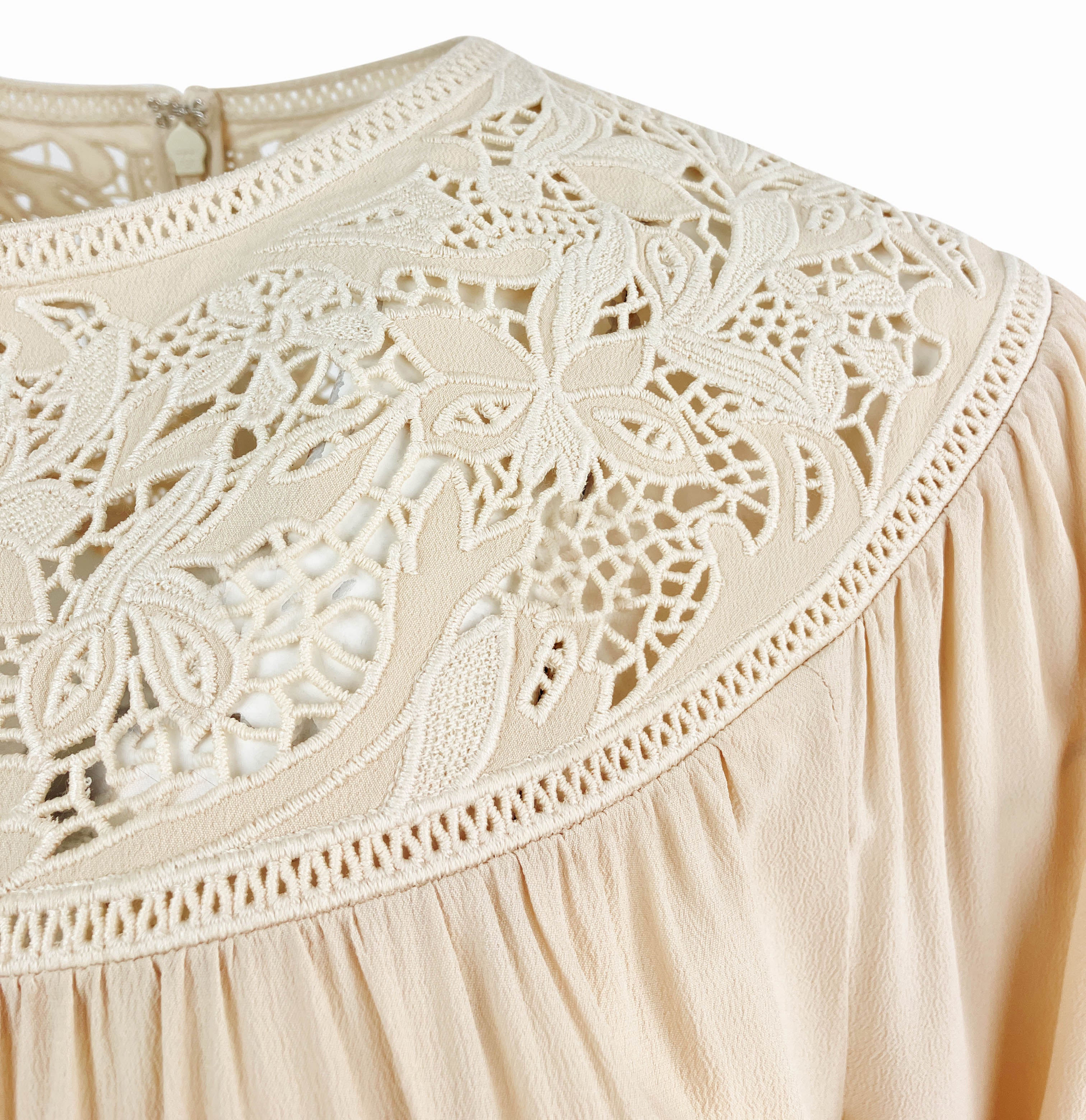 Celine Guipure Blouse in Vanilla 4 Celine Guipure Blouse in Vanilla