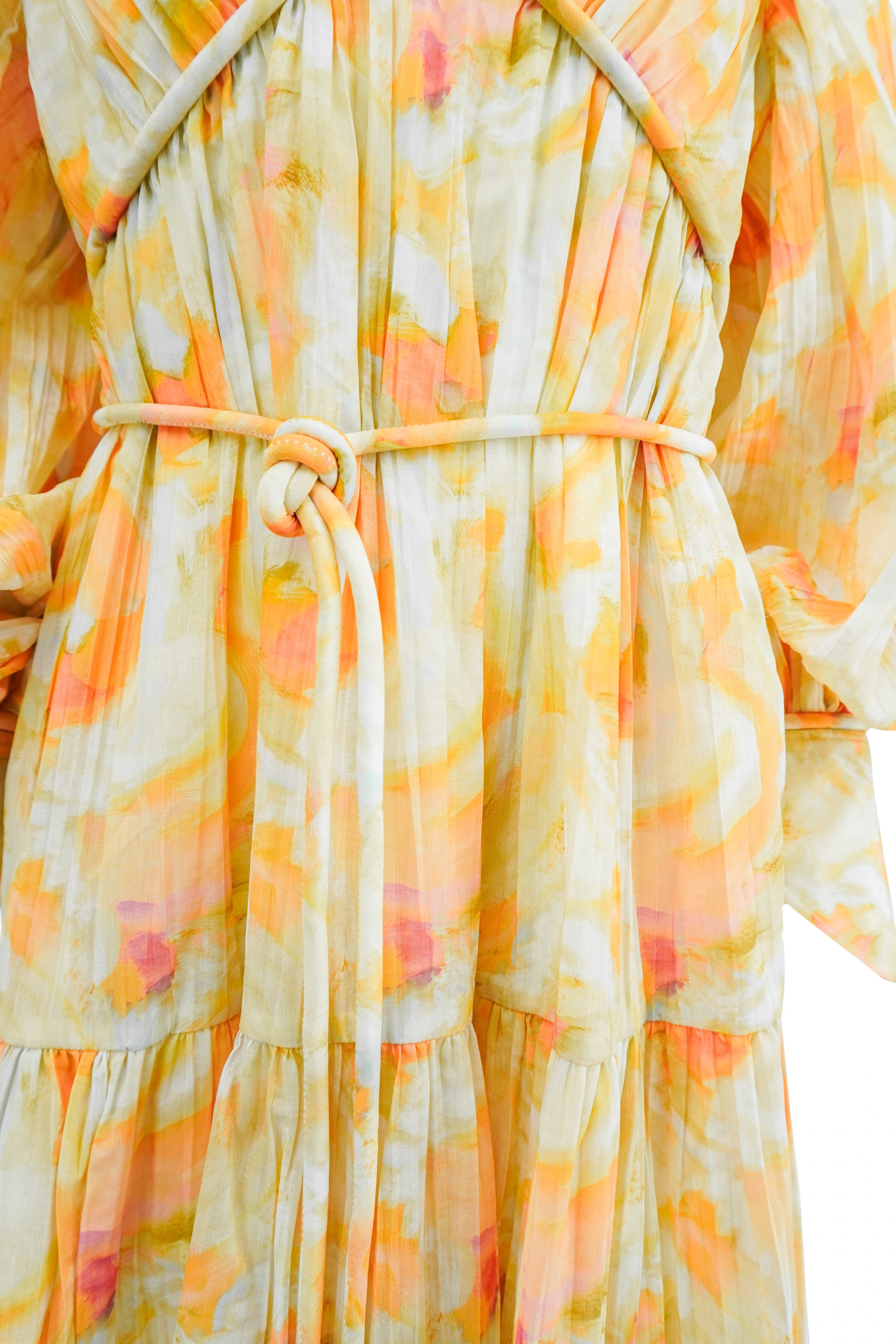 Acler Redford Maxi Dress in Ochre Cloud