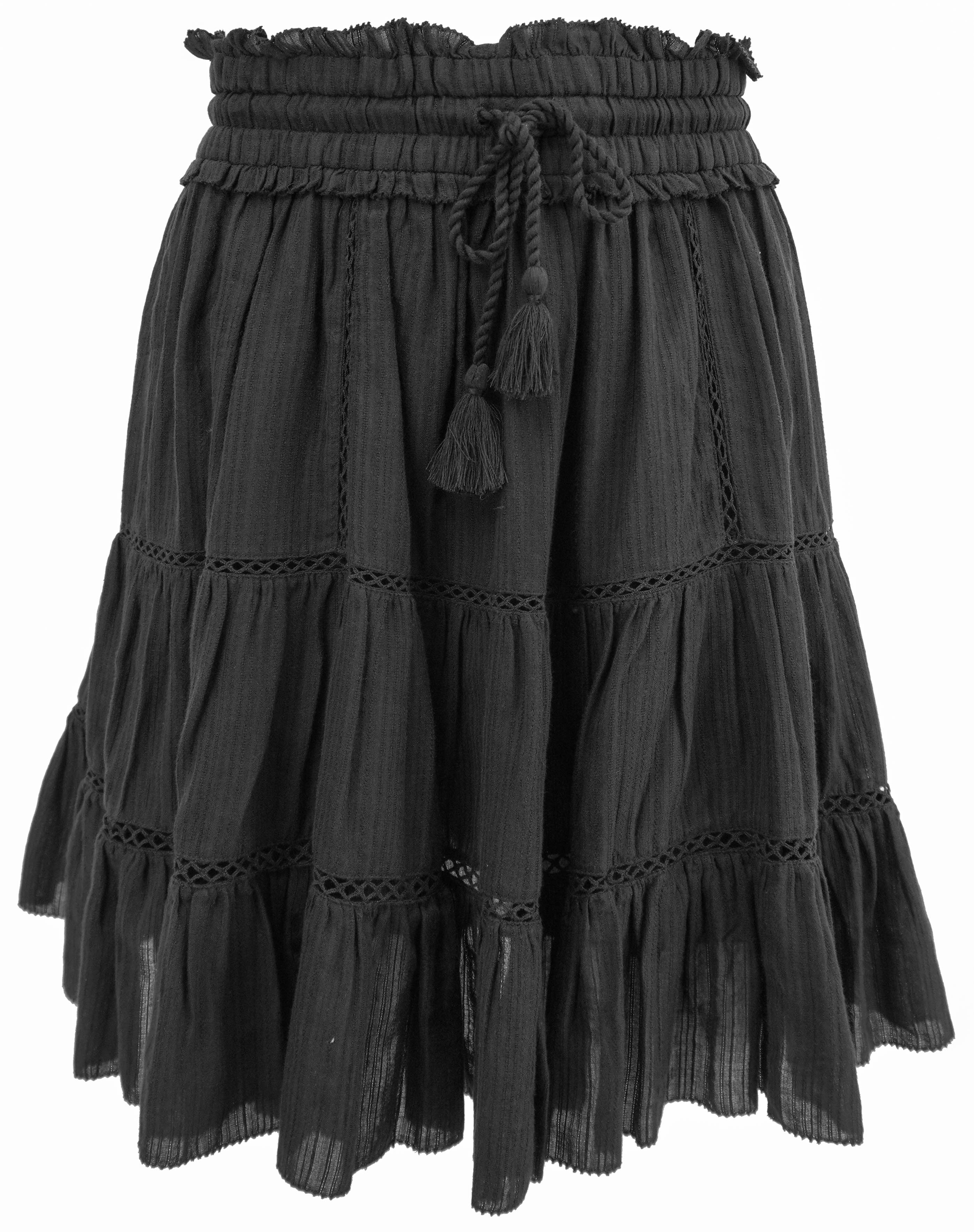 Isabel Marant Lioline Mini Skirt in Faded Black