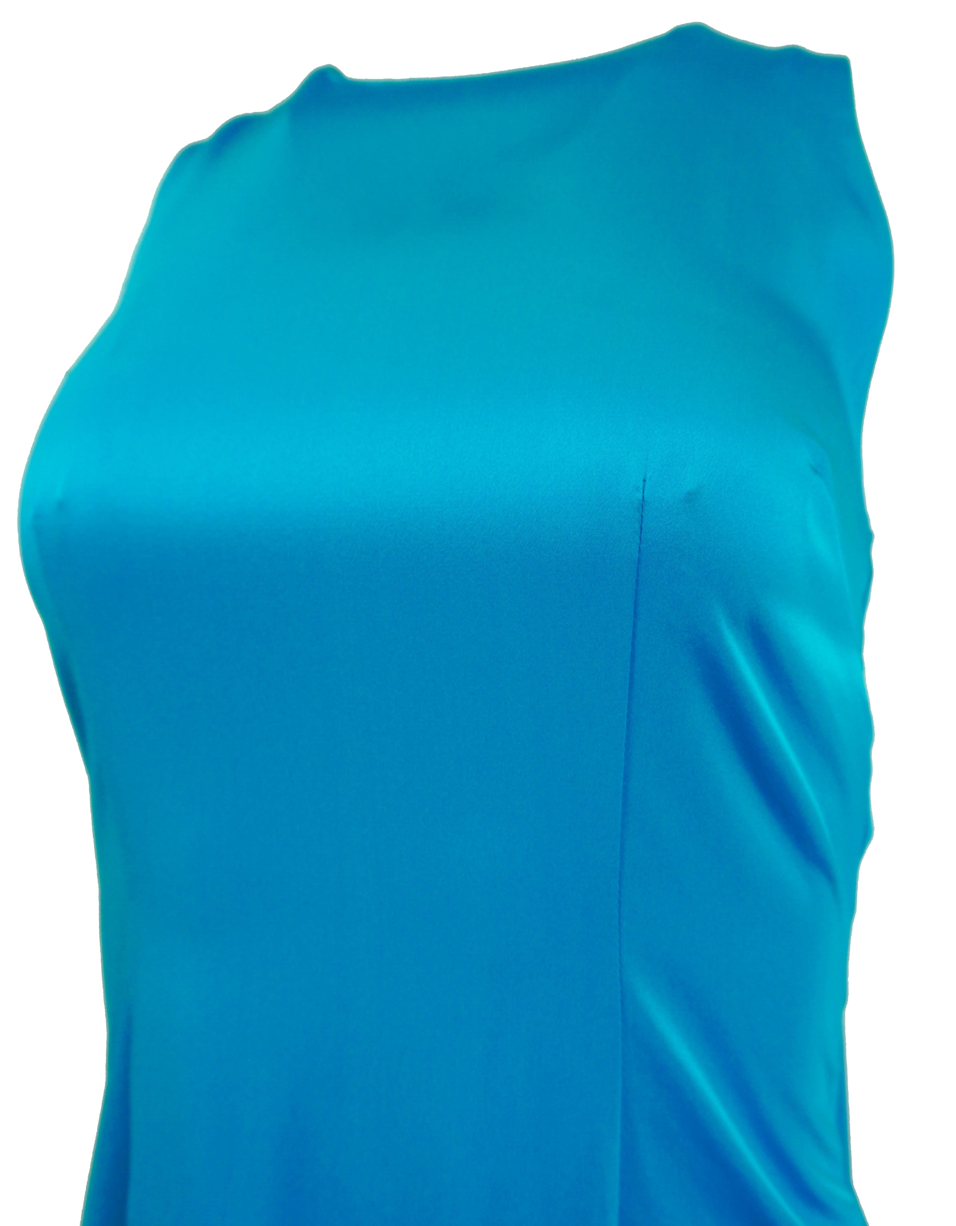 Alejandra Alonso Rojas Silk Mini Dress in Sapphire