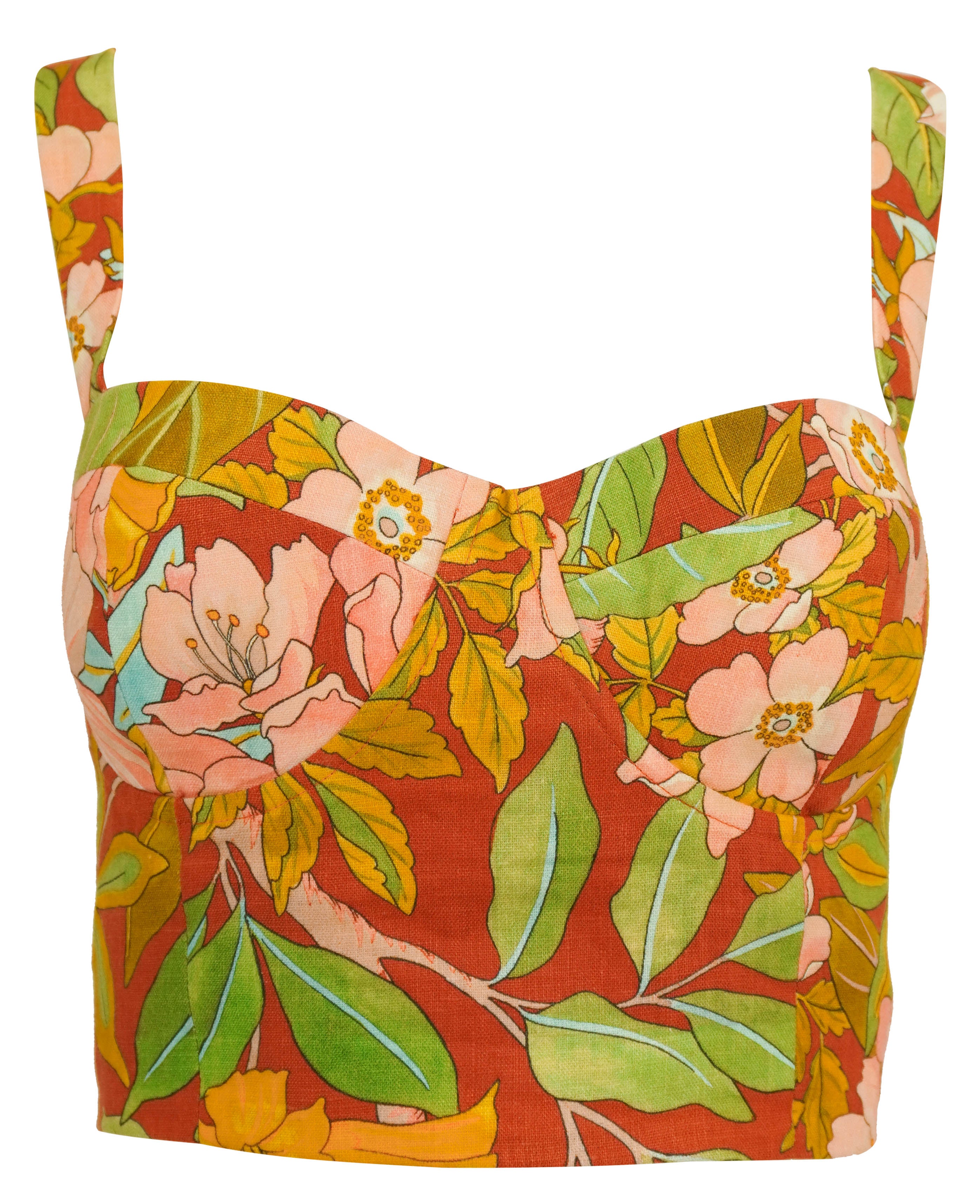 Cara Cara Claudine Top in Newberry Tropic Clay
