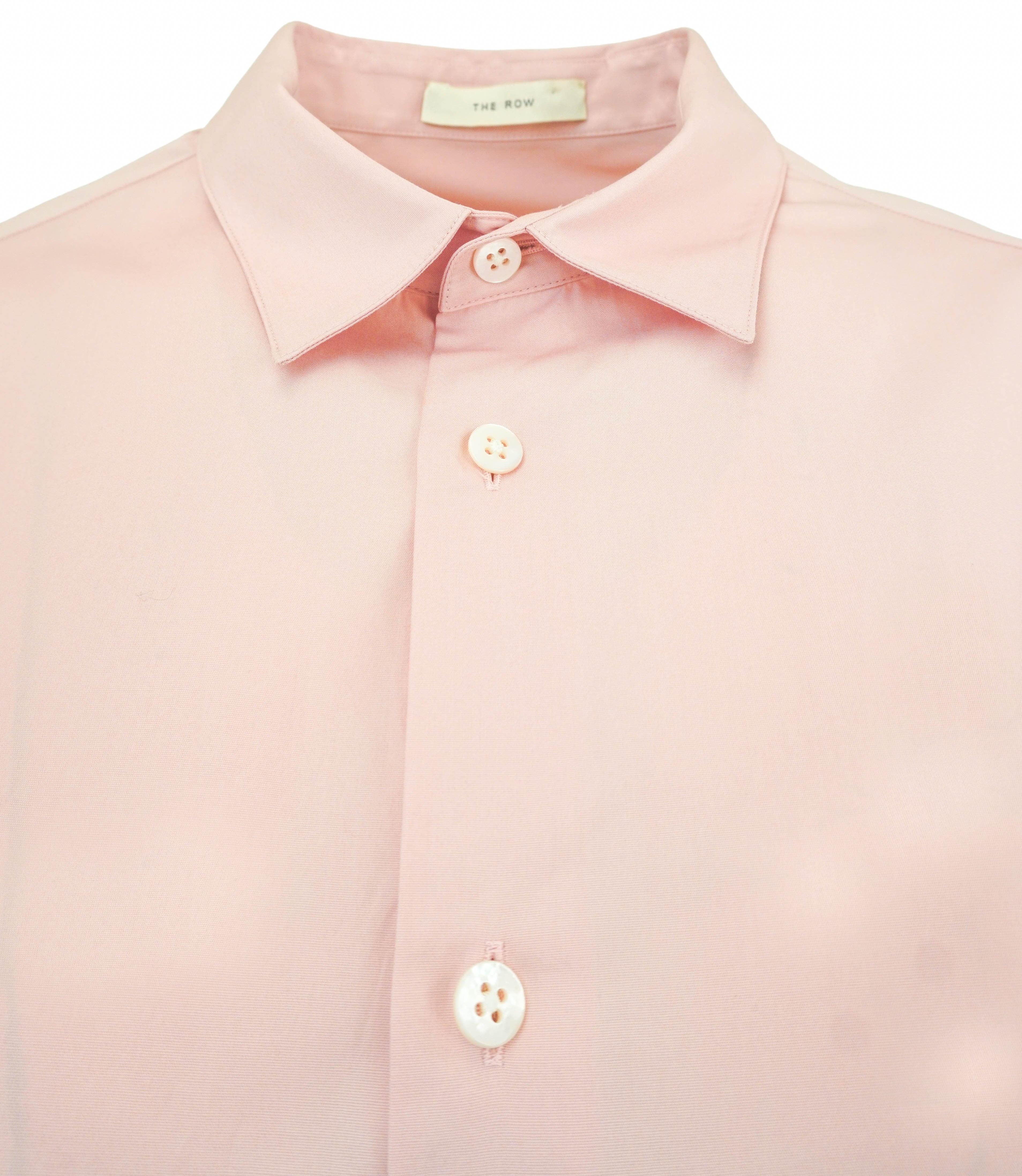 The Row Albie Button Down Shirt in Light Pink 4 The Row Albie Button Down Shirt in Light Pink