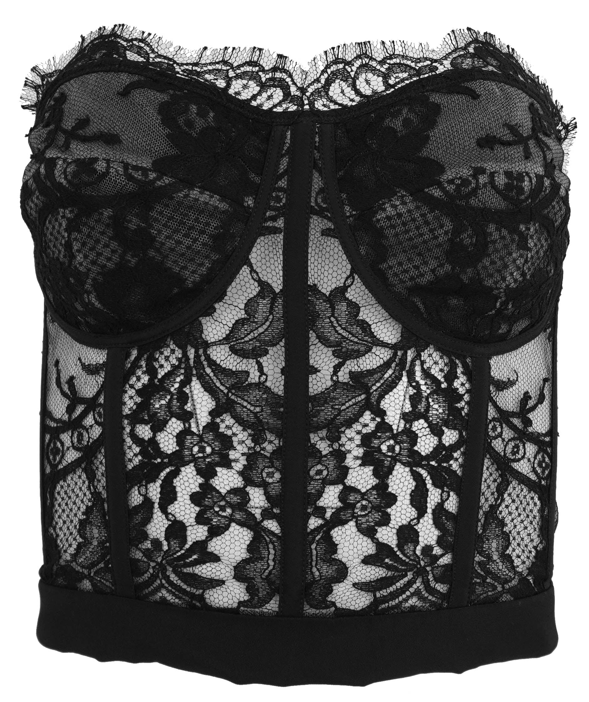 Alexander Mcqueen Lace Corset in Black