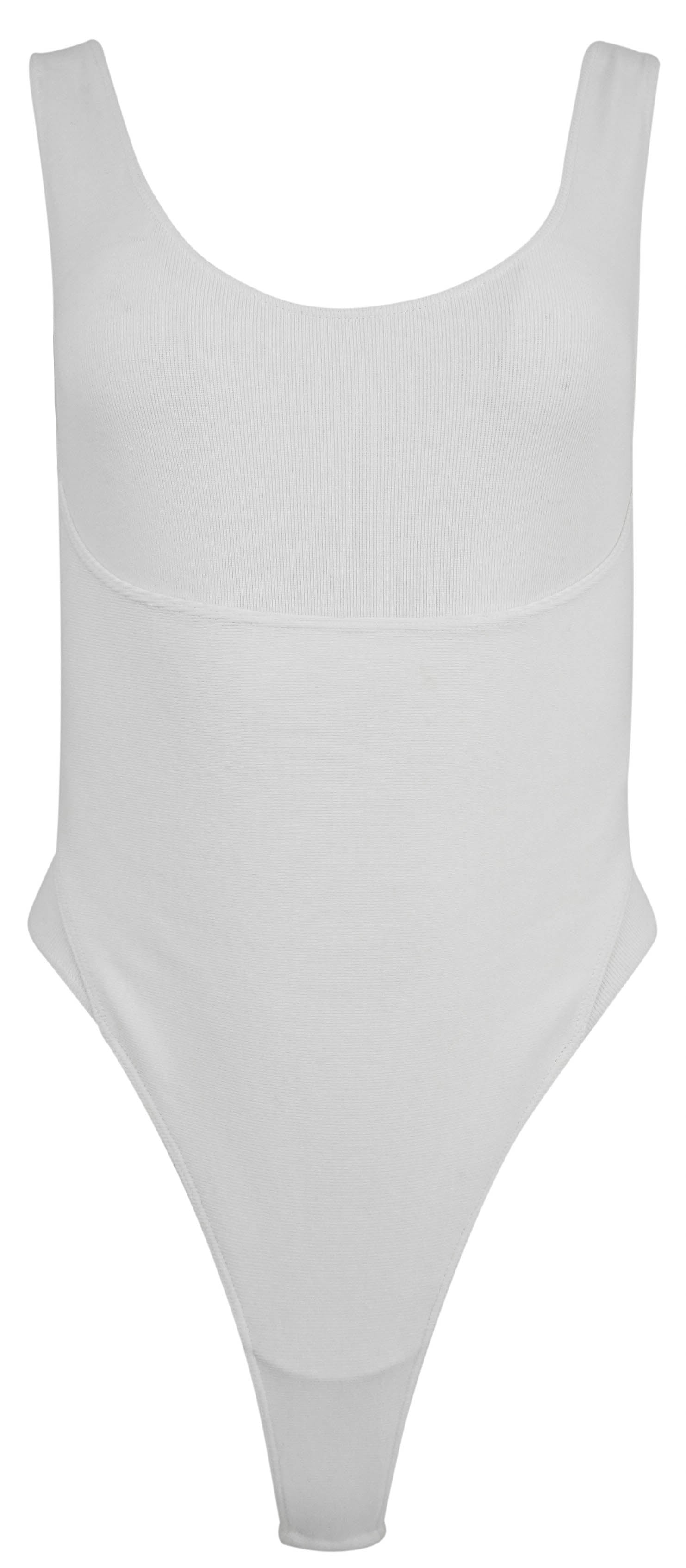 Alaïa Ribbed Bodysuit in White